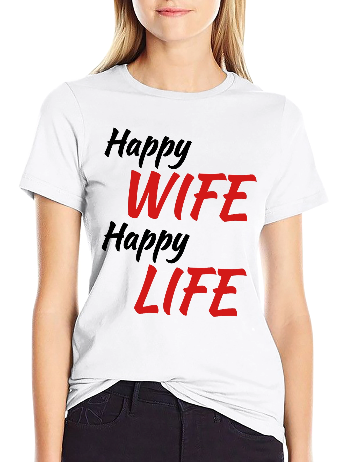Happy Wife Happy Life Graphic T-Shirt