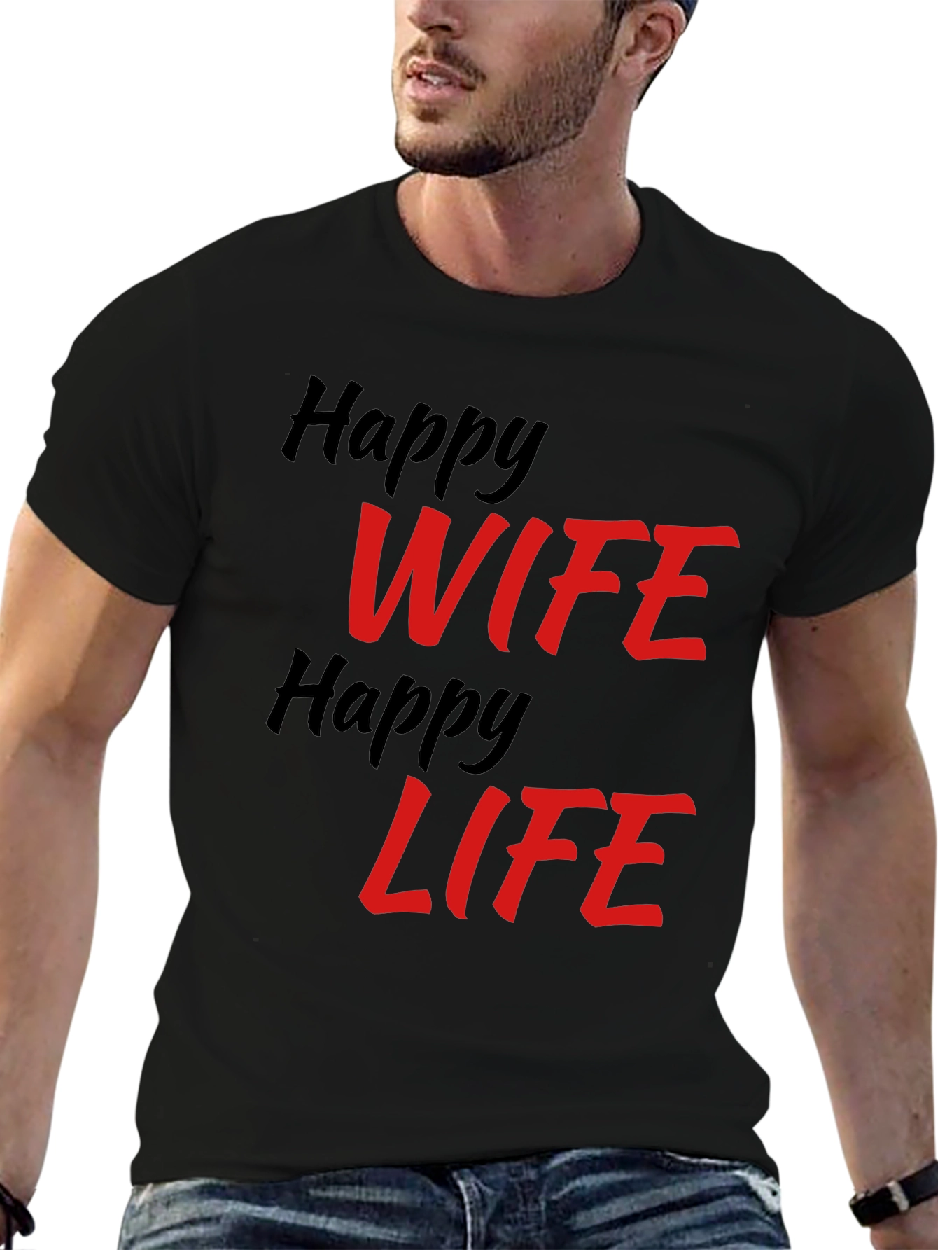 Happy Wife Happy Life Graphic T-Shirt