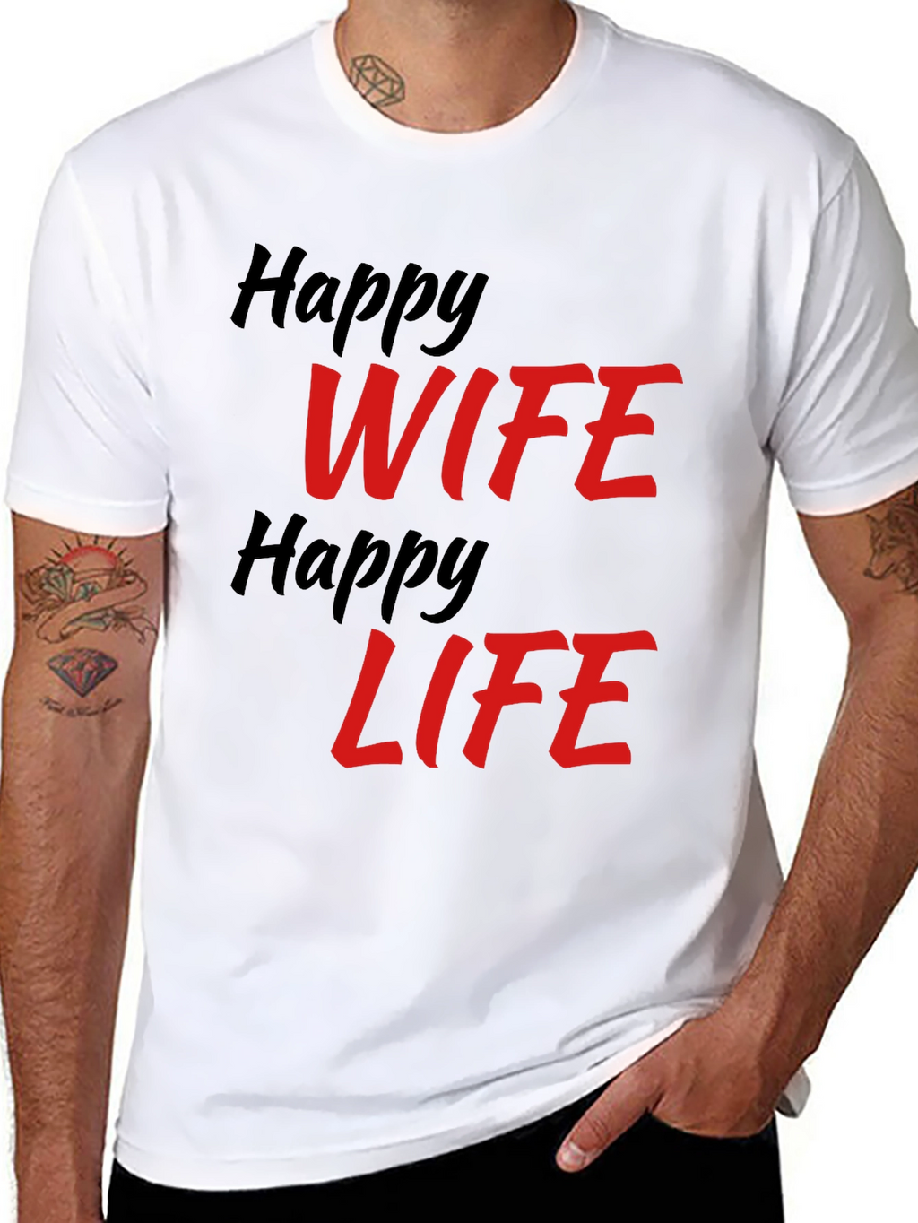 Happy Wife Happy Life Graphic T-Shirt