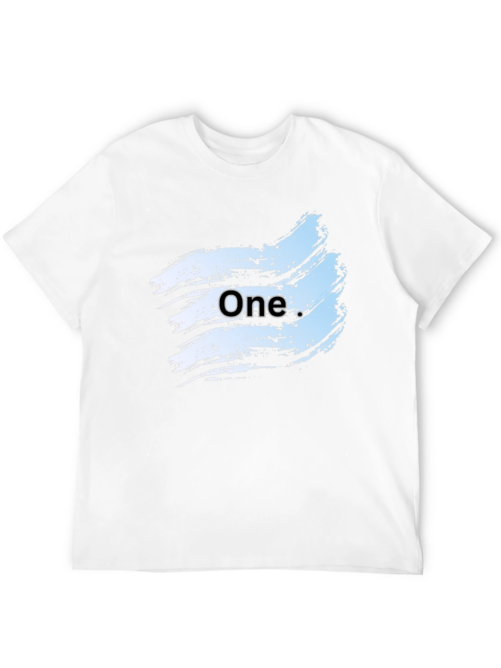 Mens Black Graphic Tee - One Brush Stroke Design