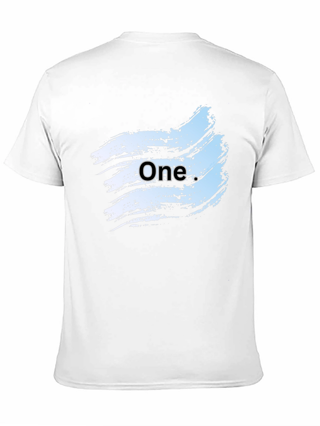 Mens Black Graphic Tee - One Brush Stroke Design