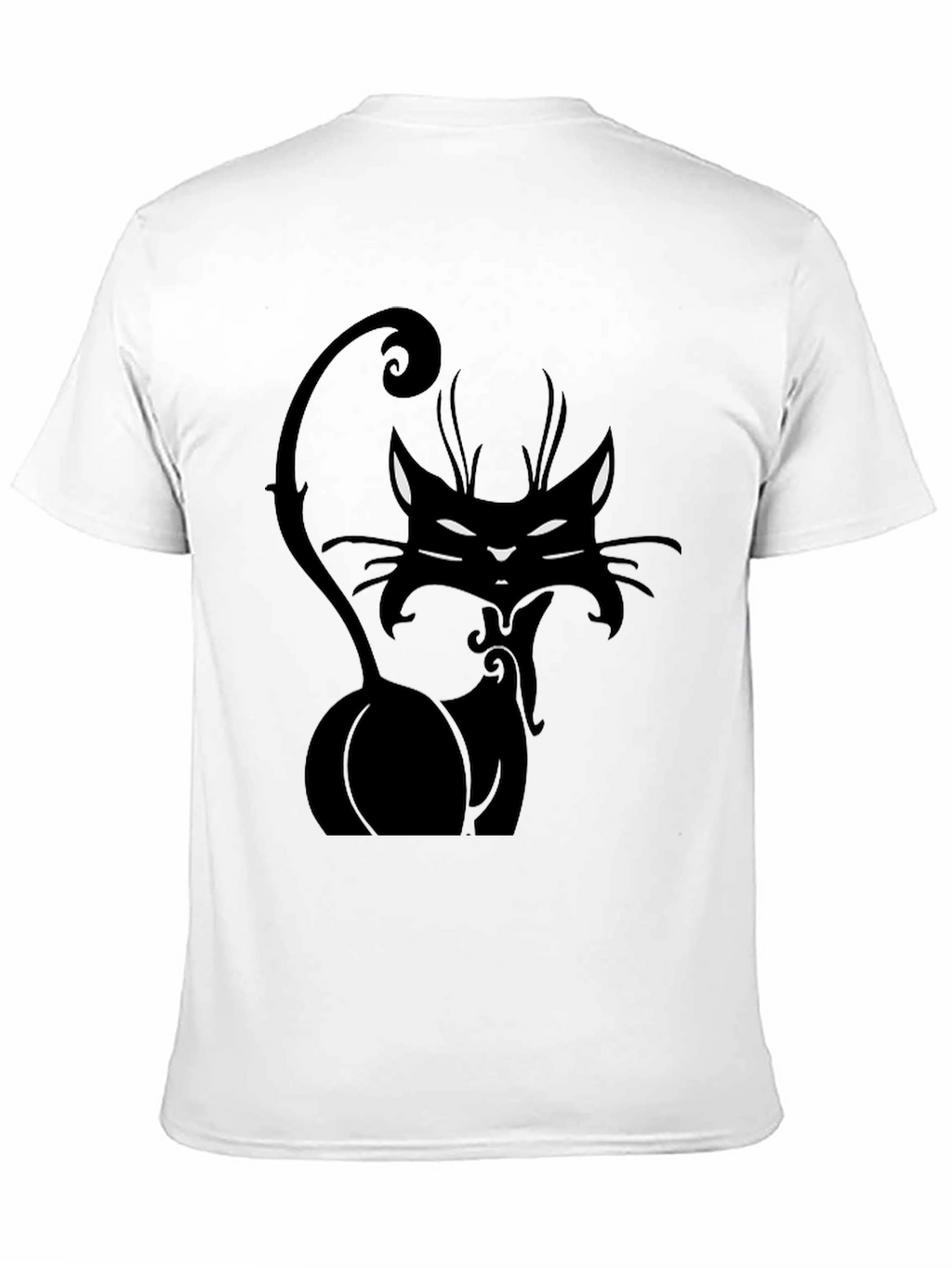 Black Cat Graphic Tee - Stylish Mens T-Shirt
