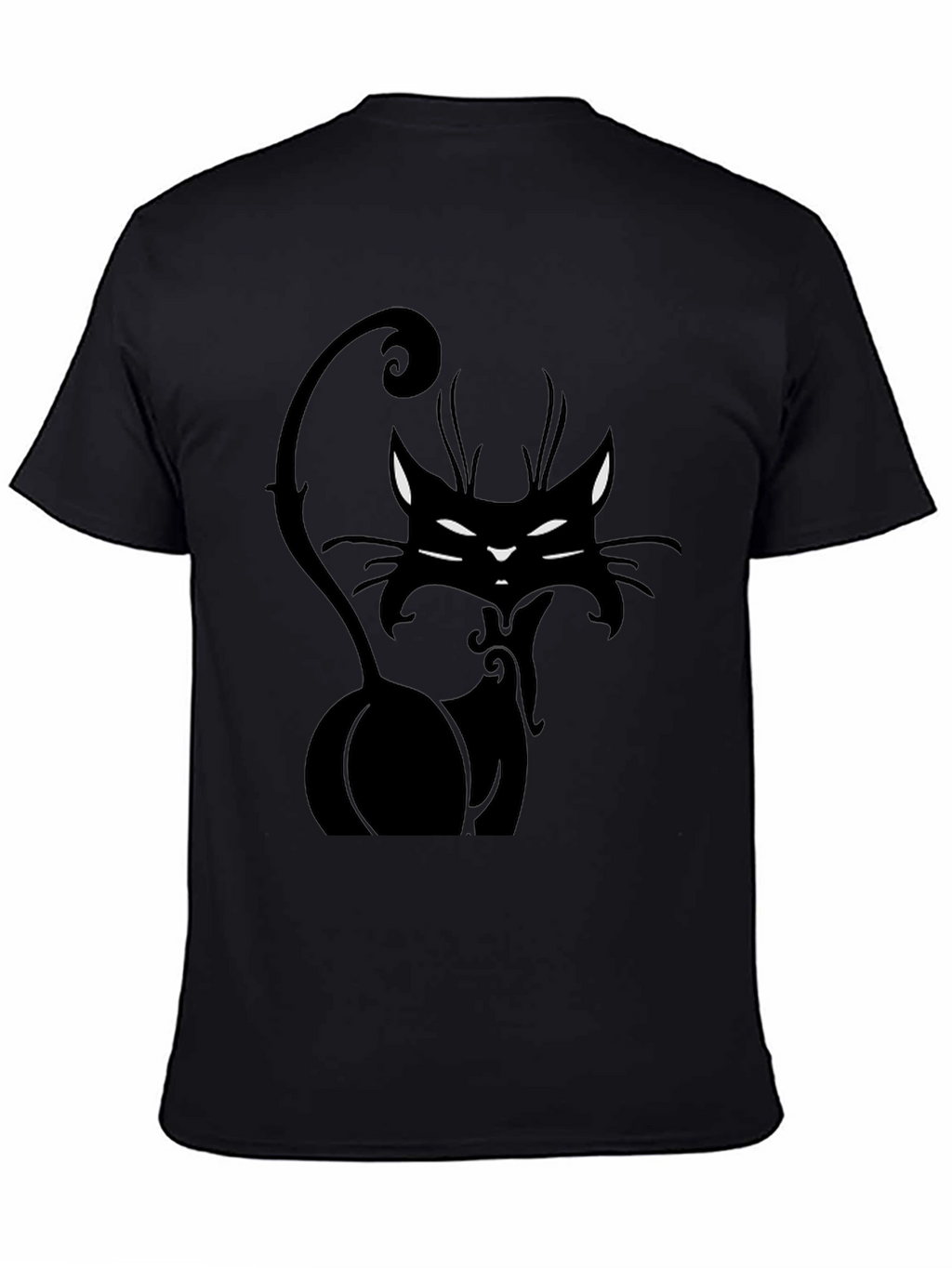 Black Cat Graphic Tee - Stylish Mens T-Shirt
