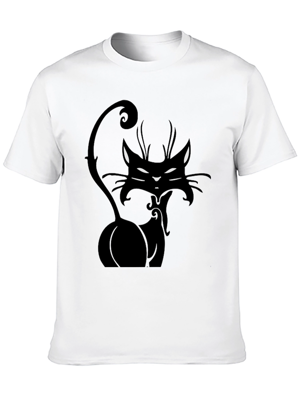 Black Cat Graphic Tee - Stylish Mens T-Shirt