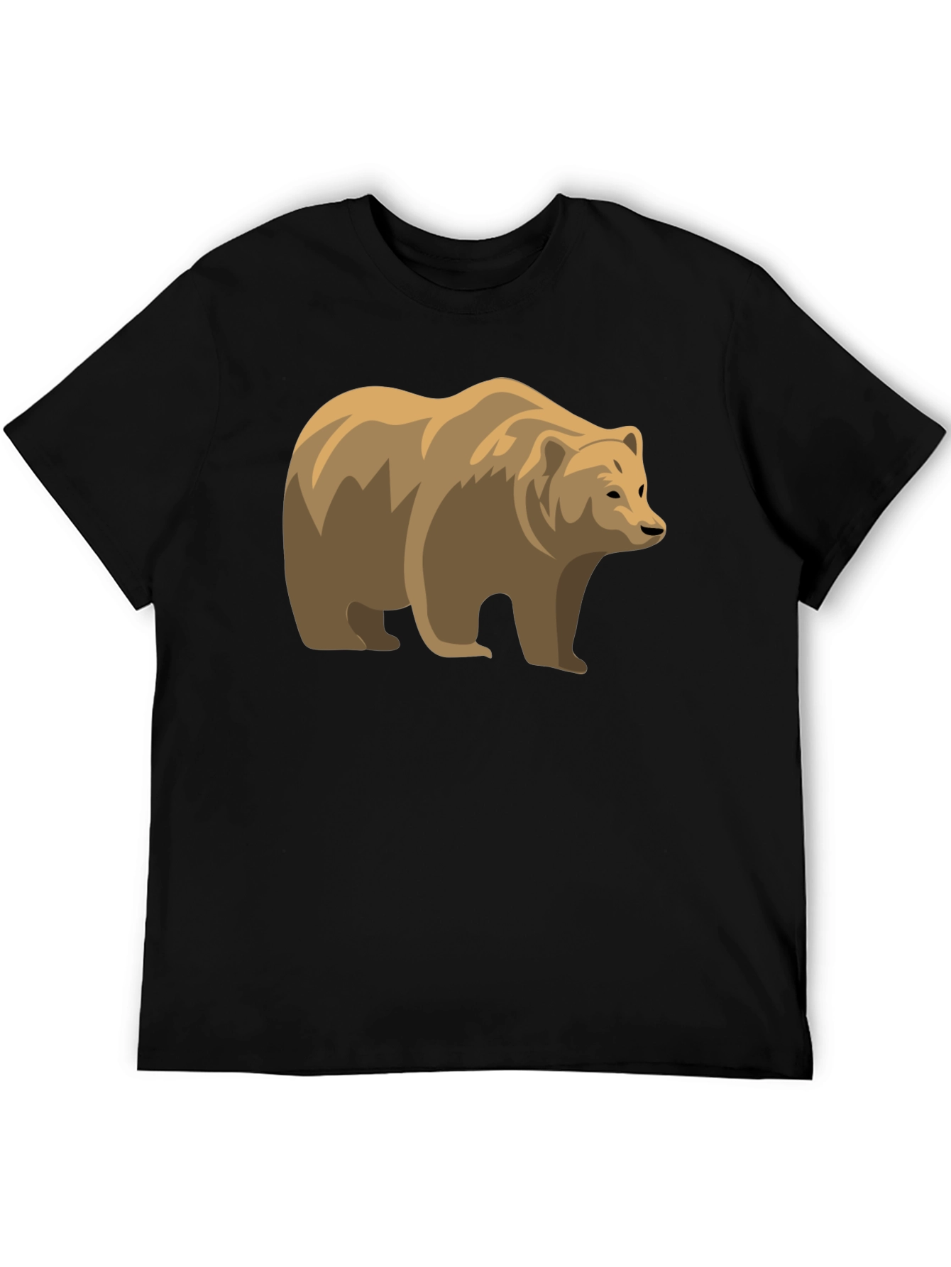 Bear Graphic Black Tee - Stylish Wildlife Shirt
