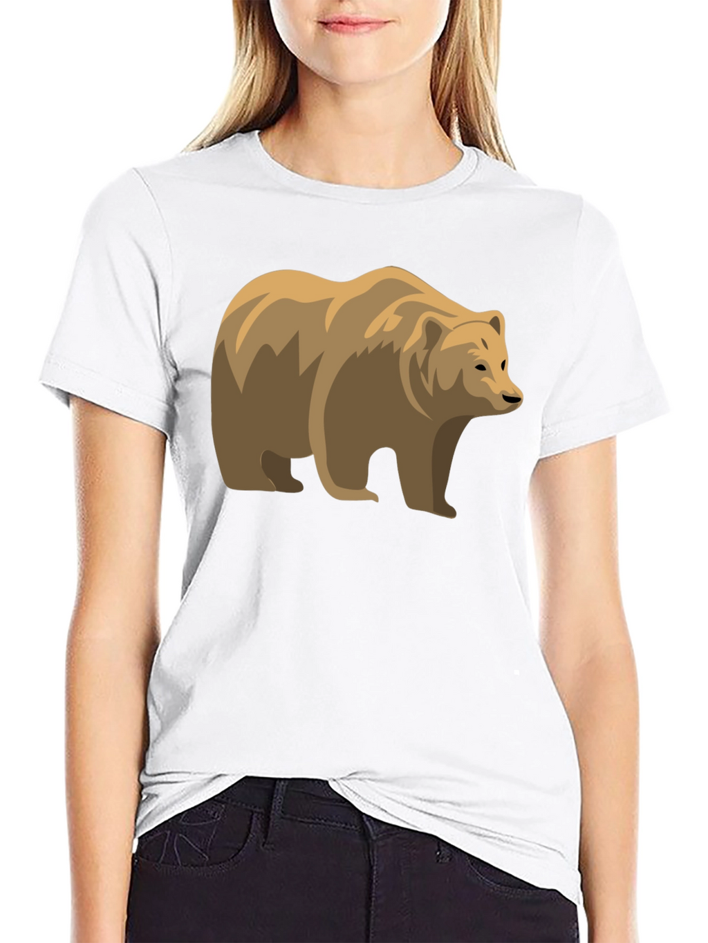 Bear Graphic Black Tee - Stylish Wildlife Shirt