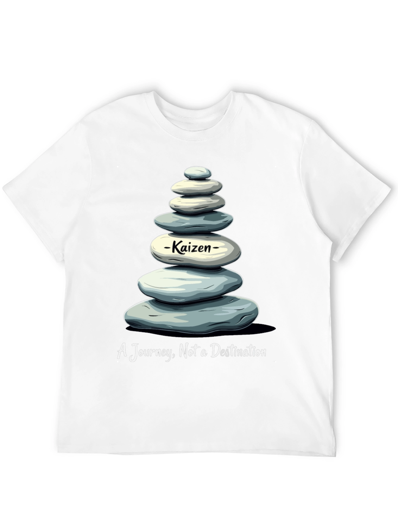 Kaizen Stone Stack T-Shirt - Journey Not Destination