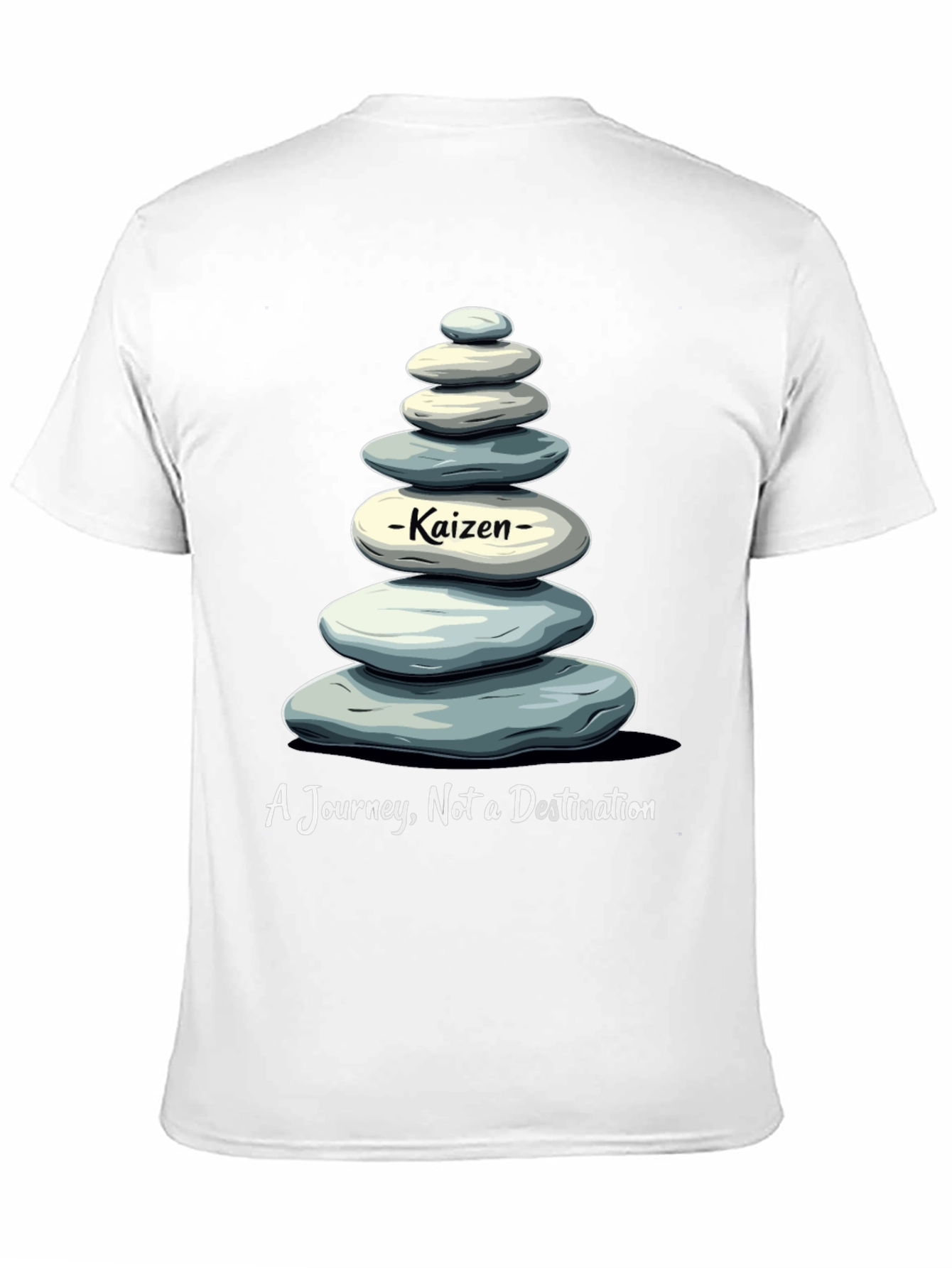 Kaizen Stone Stack T-Shirt - Journey Not Destination