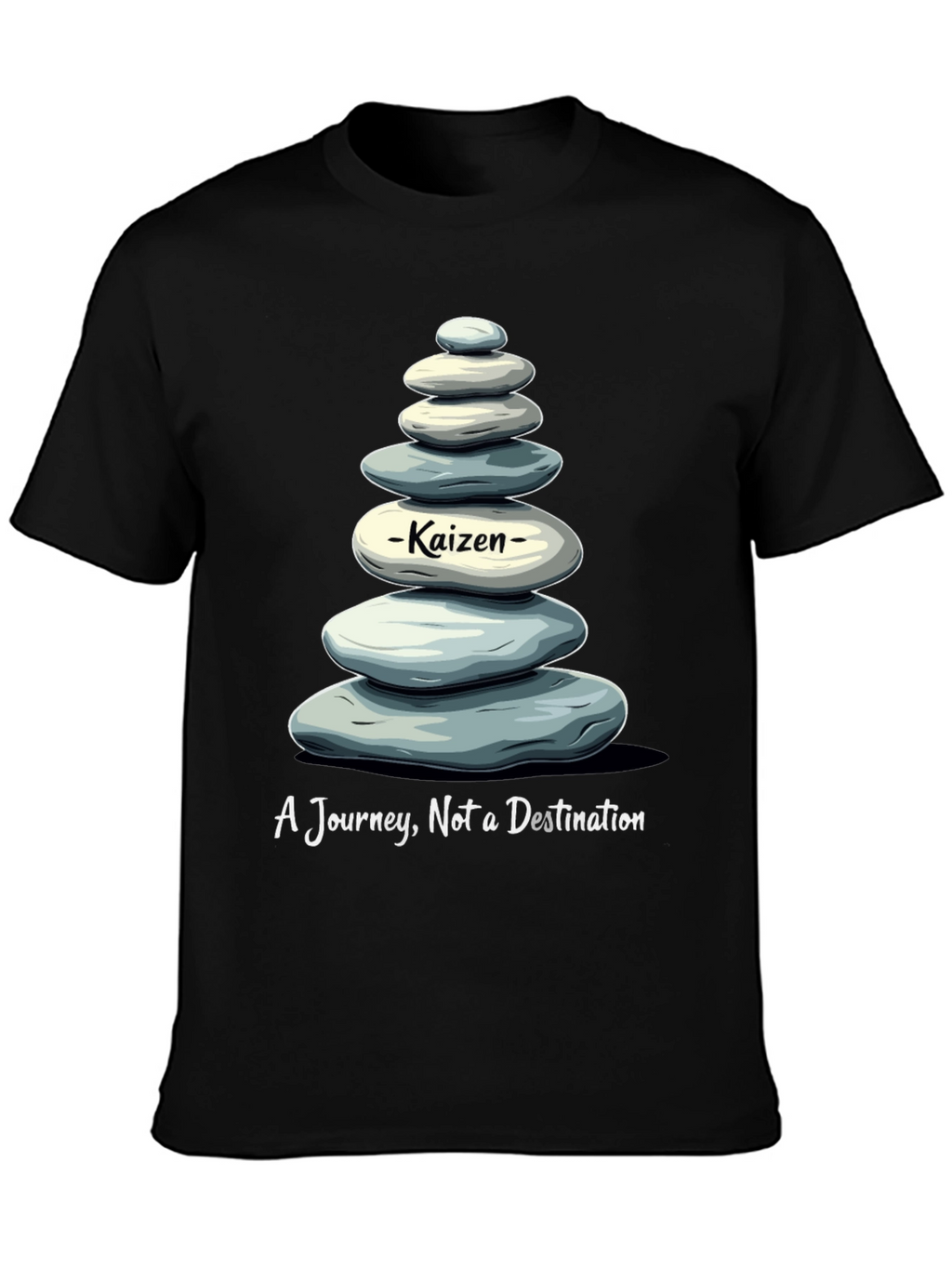 Kaizen Stone Stack T-Shirt - Journey Not Destination