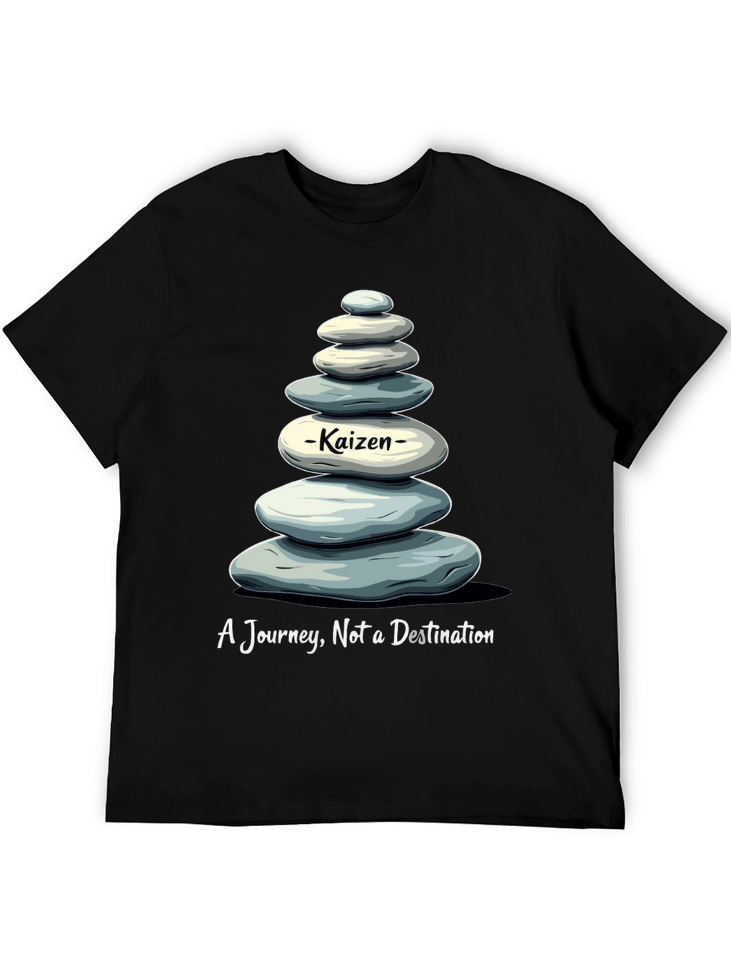Kaizen Stone Stack T-Shirt - Journey Not Destination