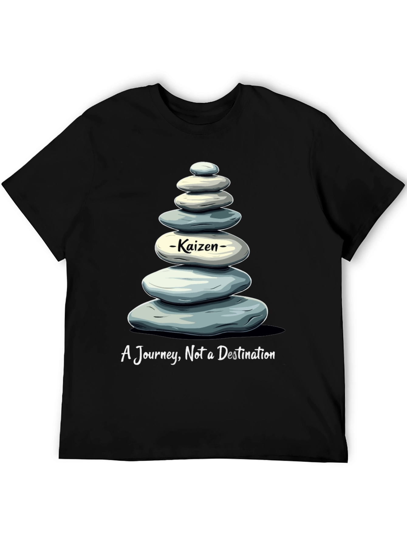 Kaizen Stone Stack T-Shirt - Journey Not Destination