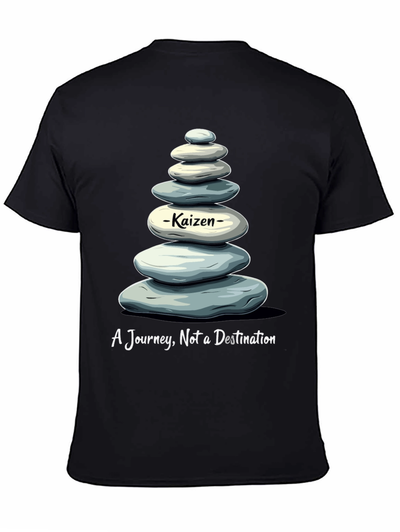 Kaizen Stone Stack T-Shirt - Journey Not Destination