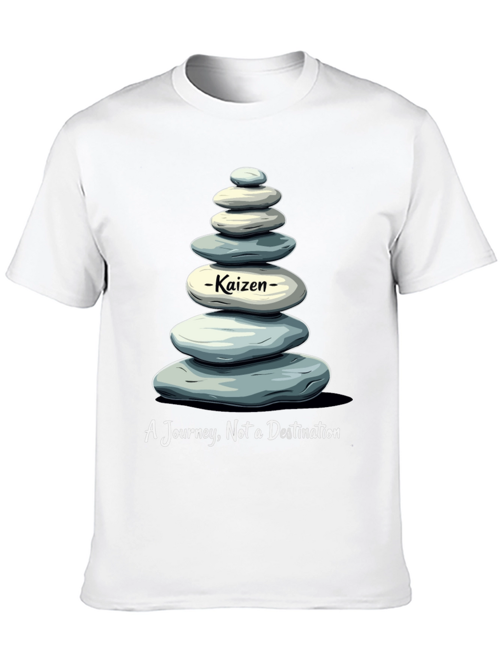 Kaizen Stone Stack T-Shirt - Journey Not Destination