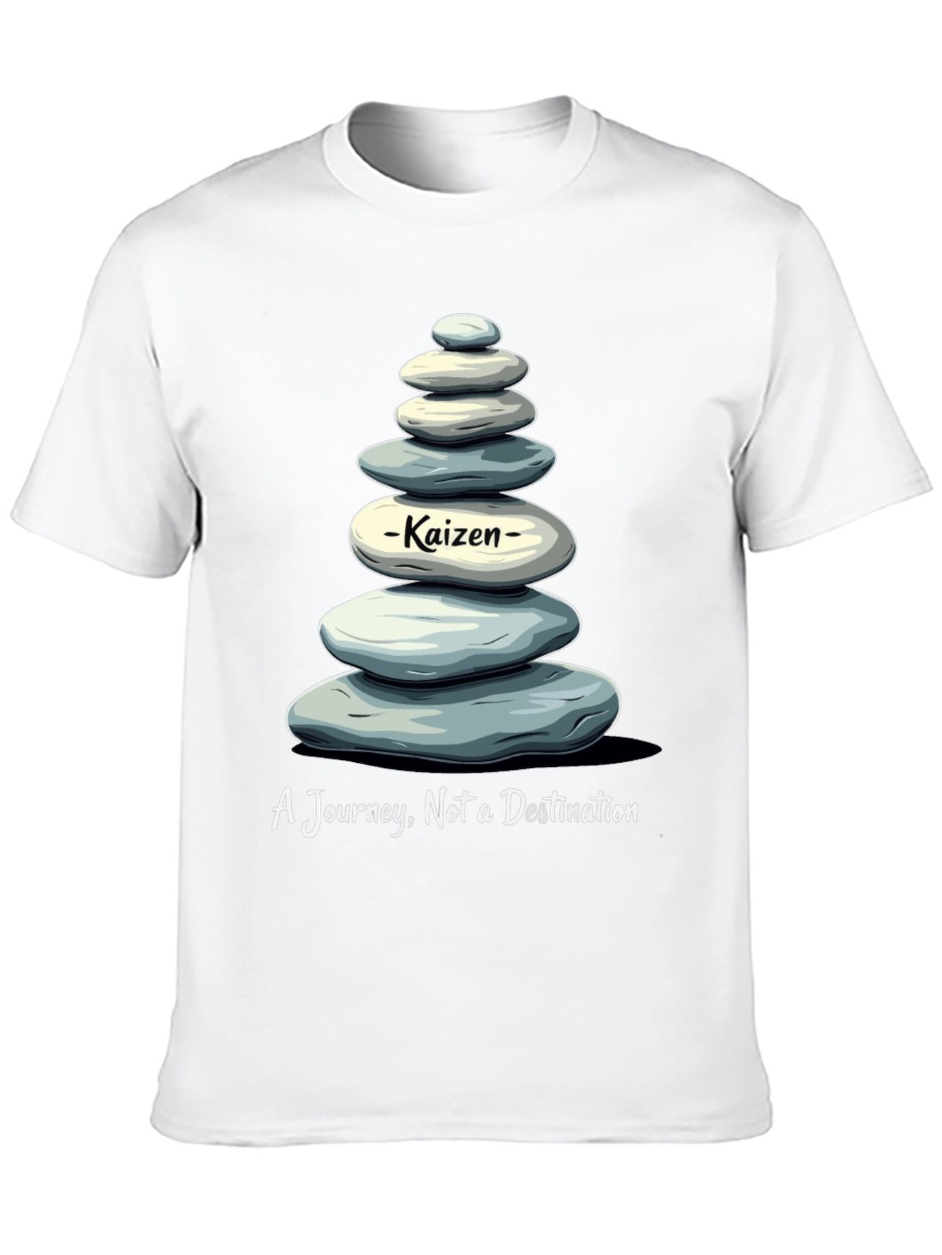 Kaizen Stone Stack T-Shirt - Journey Not Destination