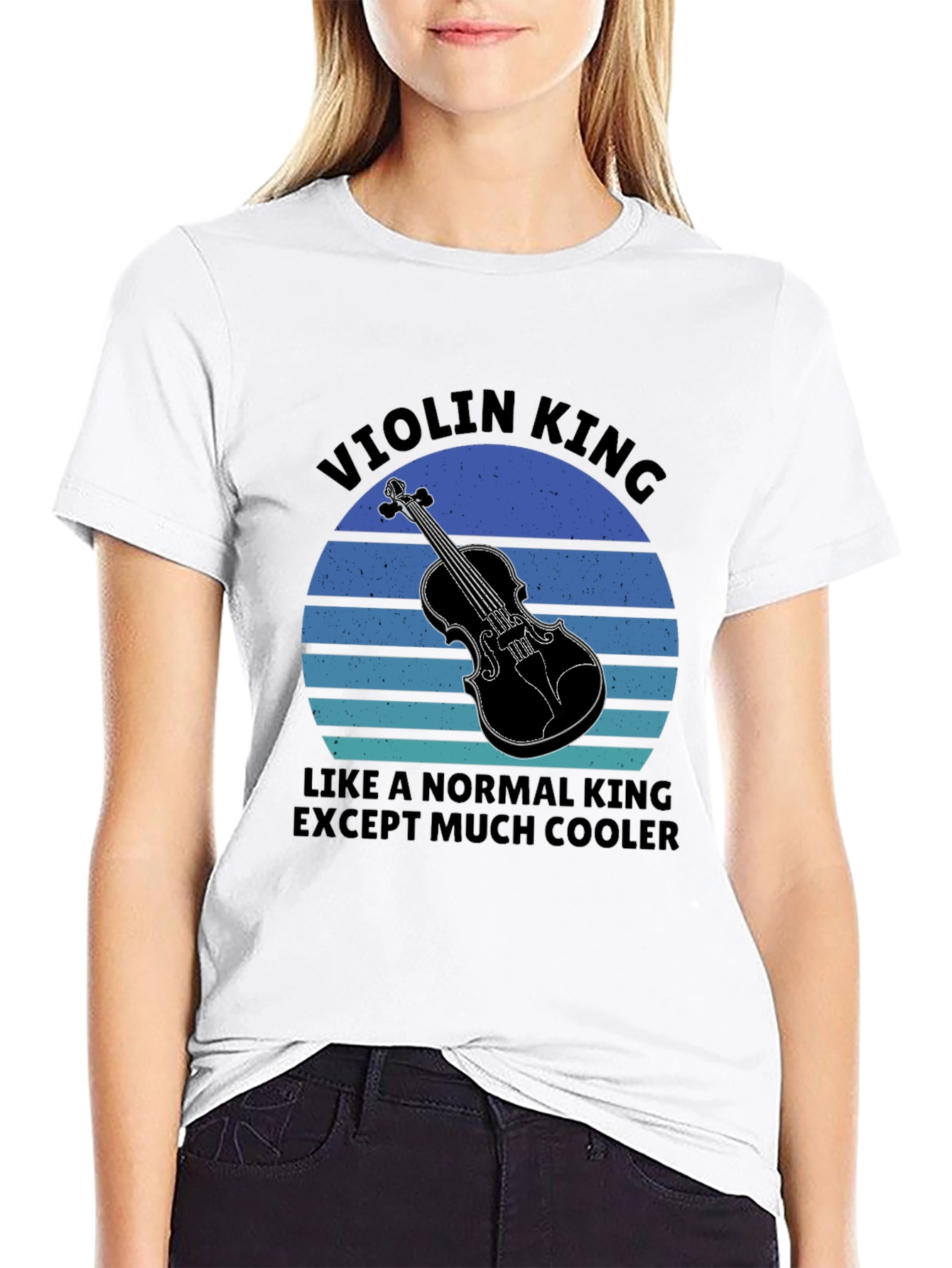 Violin King T-Shirt - Musician Novelty Tee