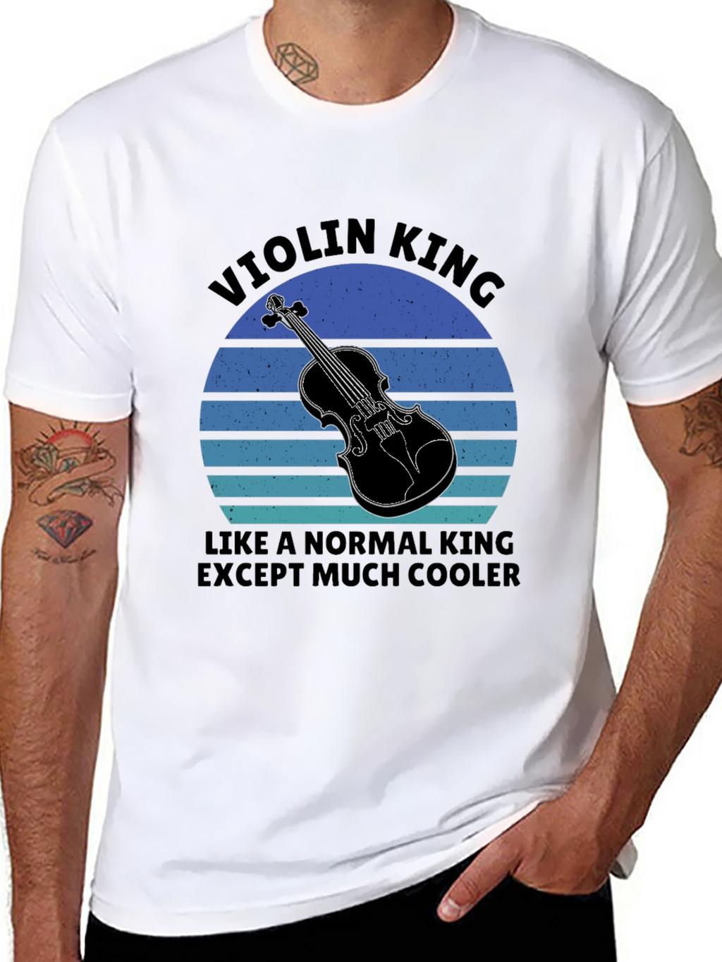 Violin King T-Shirt - Musician Novelty Tee