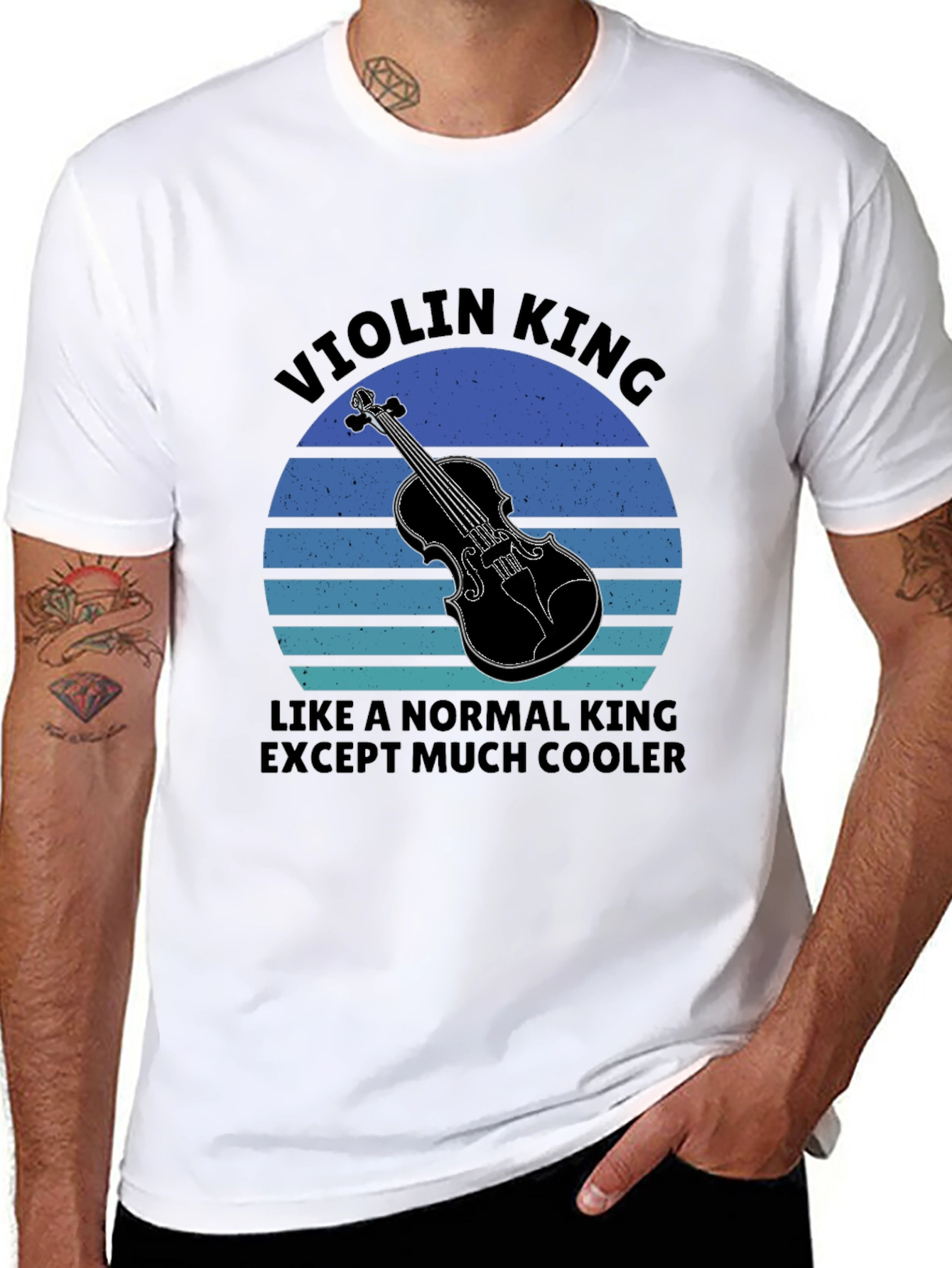 Violin King T-Shirt - Musician Novelty Tee