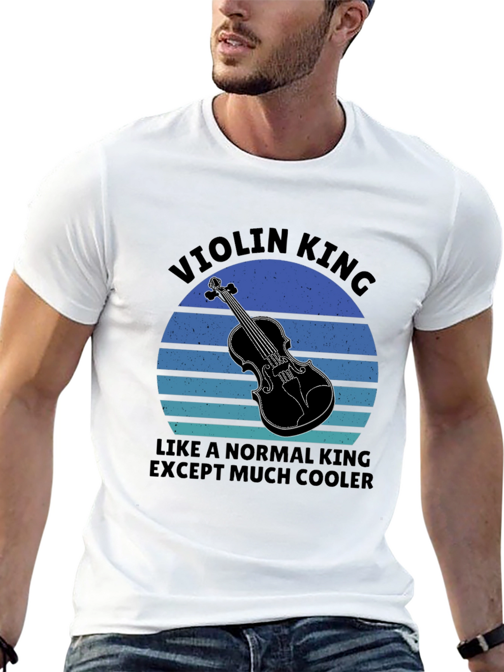 Violin King T-Shirt - Musician Novelty Tee