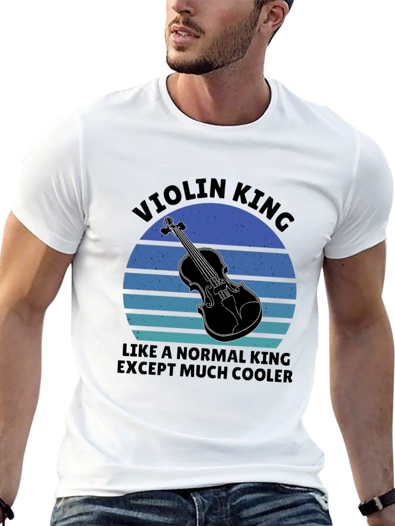 Violin King T-Shirt - Musician Novelty Tee