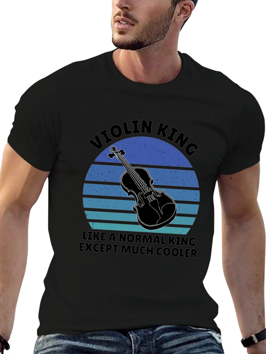 Violin King T-Shirt - Musician Novelty Tee