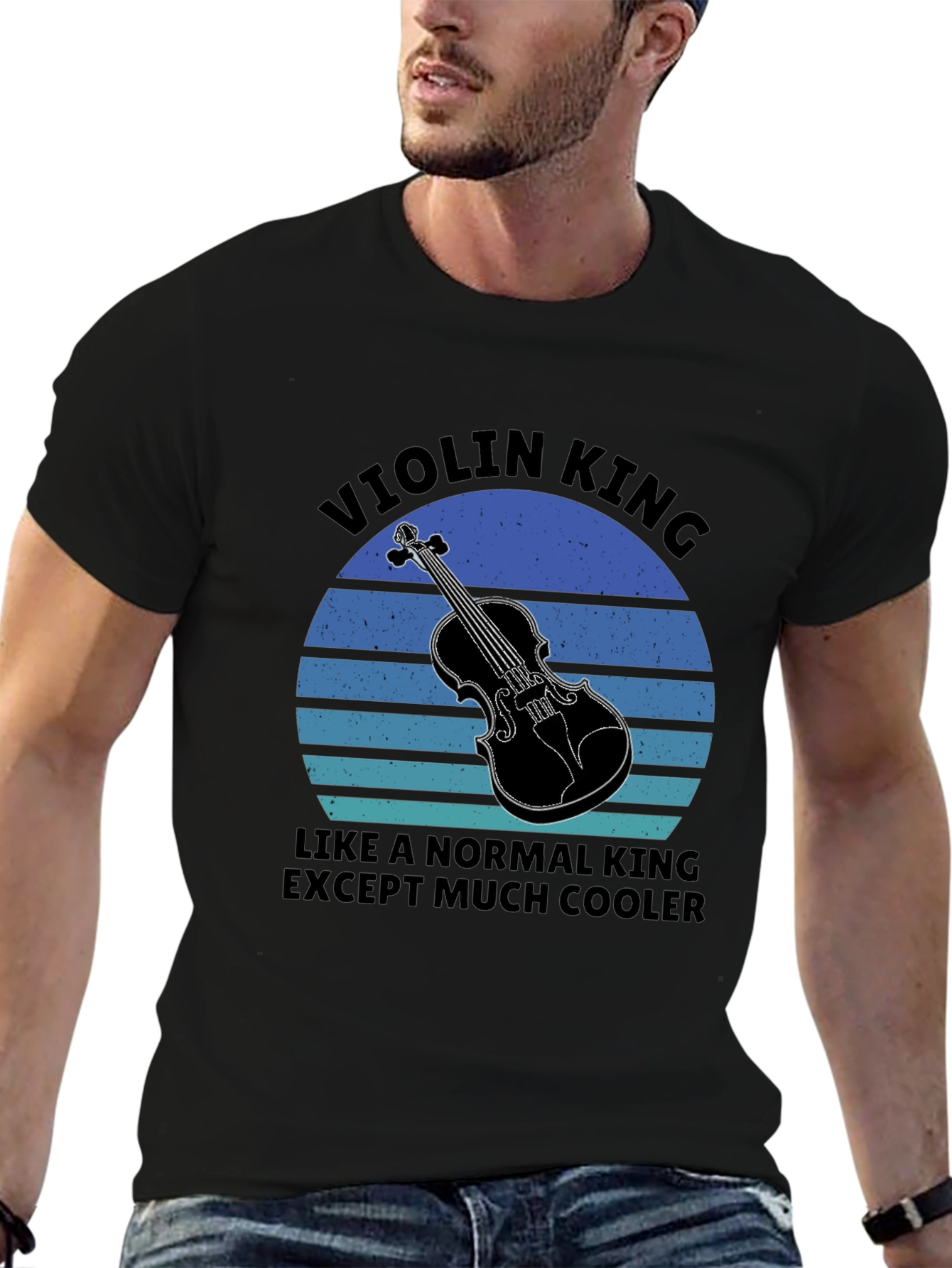 Violin King T-Shirt - Musician Novelty Tee