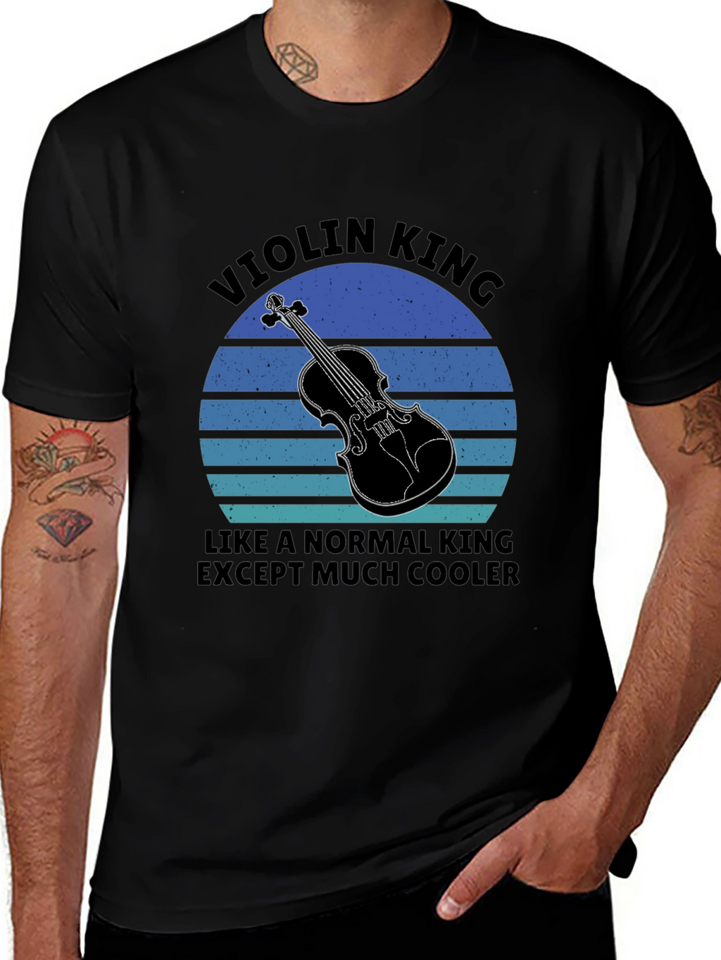 Violin King T-Shirt - Musician Novelty Tee