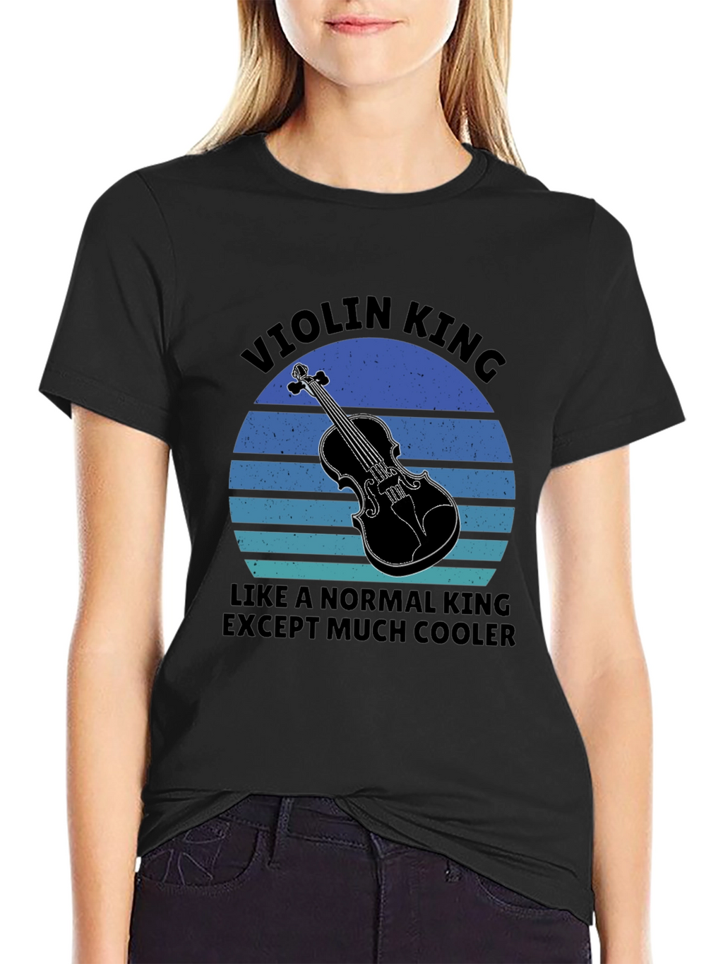 Violin King T-Shirt - Musician Novelty Tee
