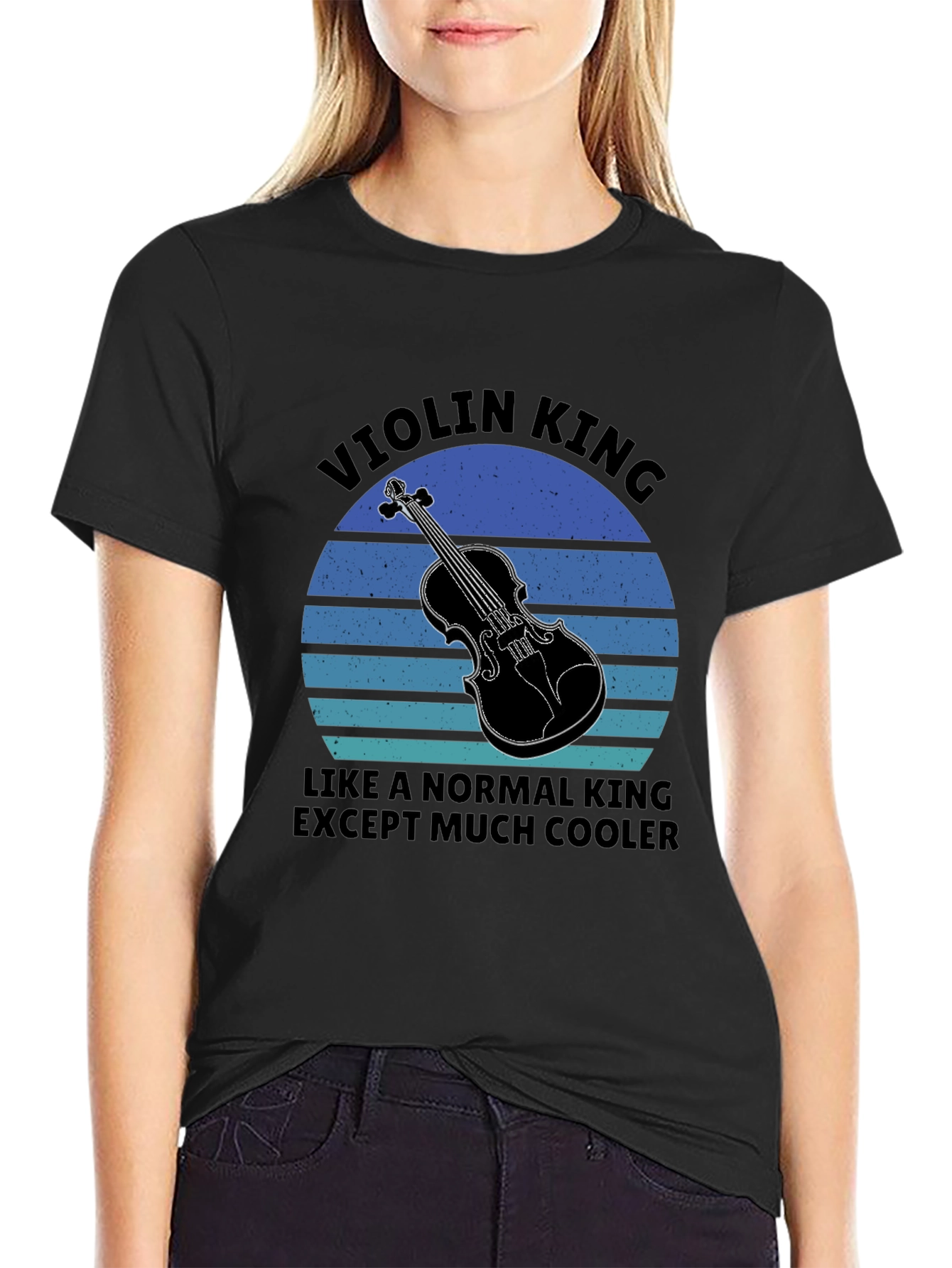 Violin King T-Shirt - Musician Novelty Tee