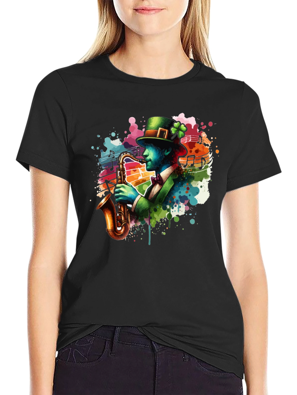 St Patricks Day Saxophone T-Shirt