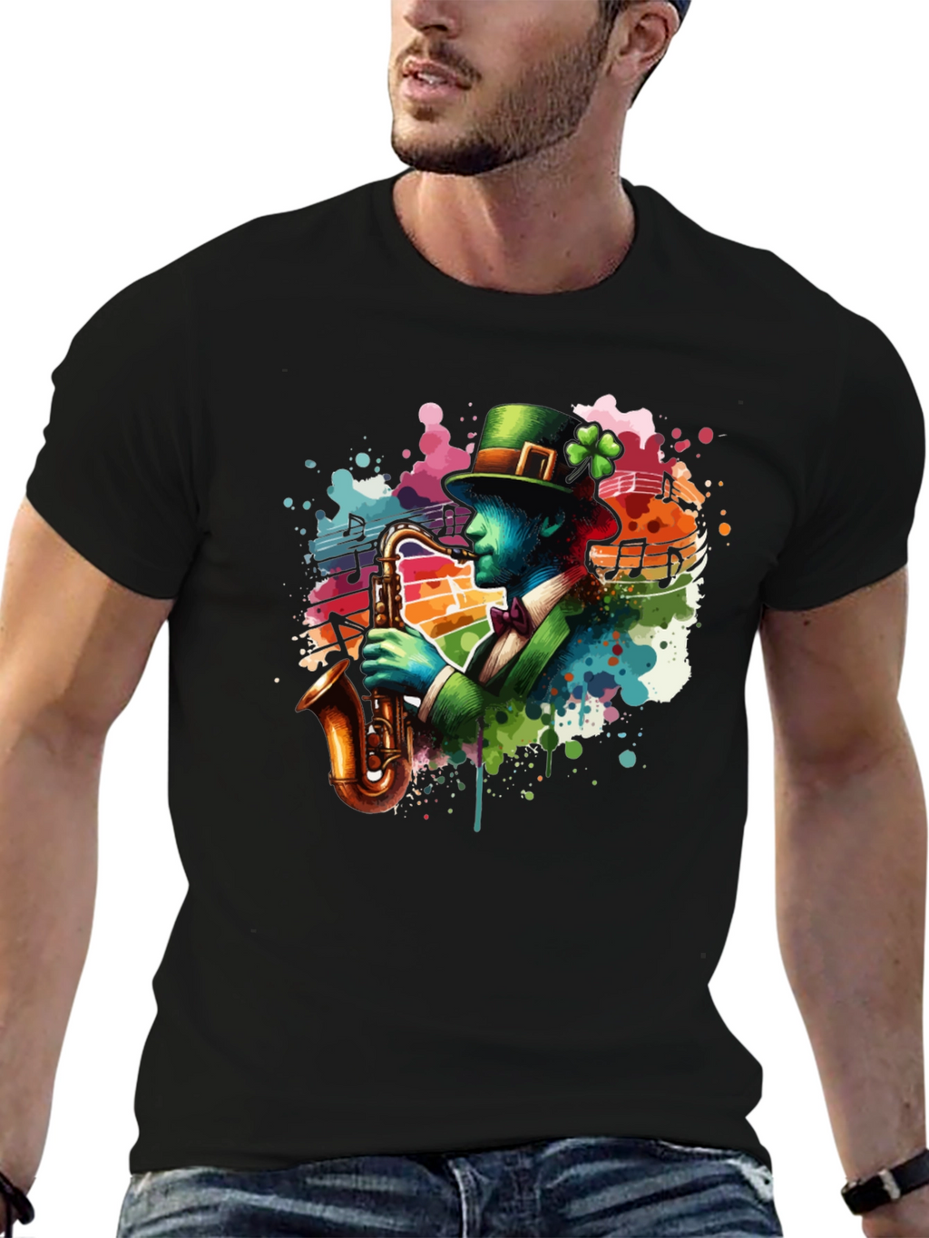 St Patricks Day Saxophone T-Shirt