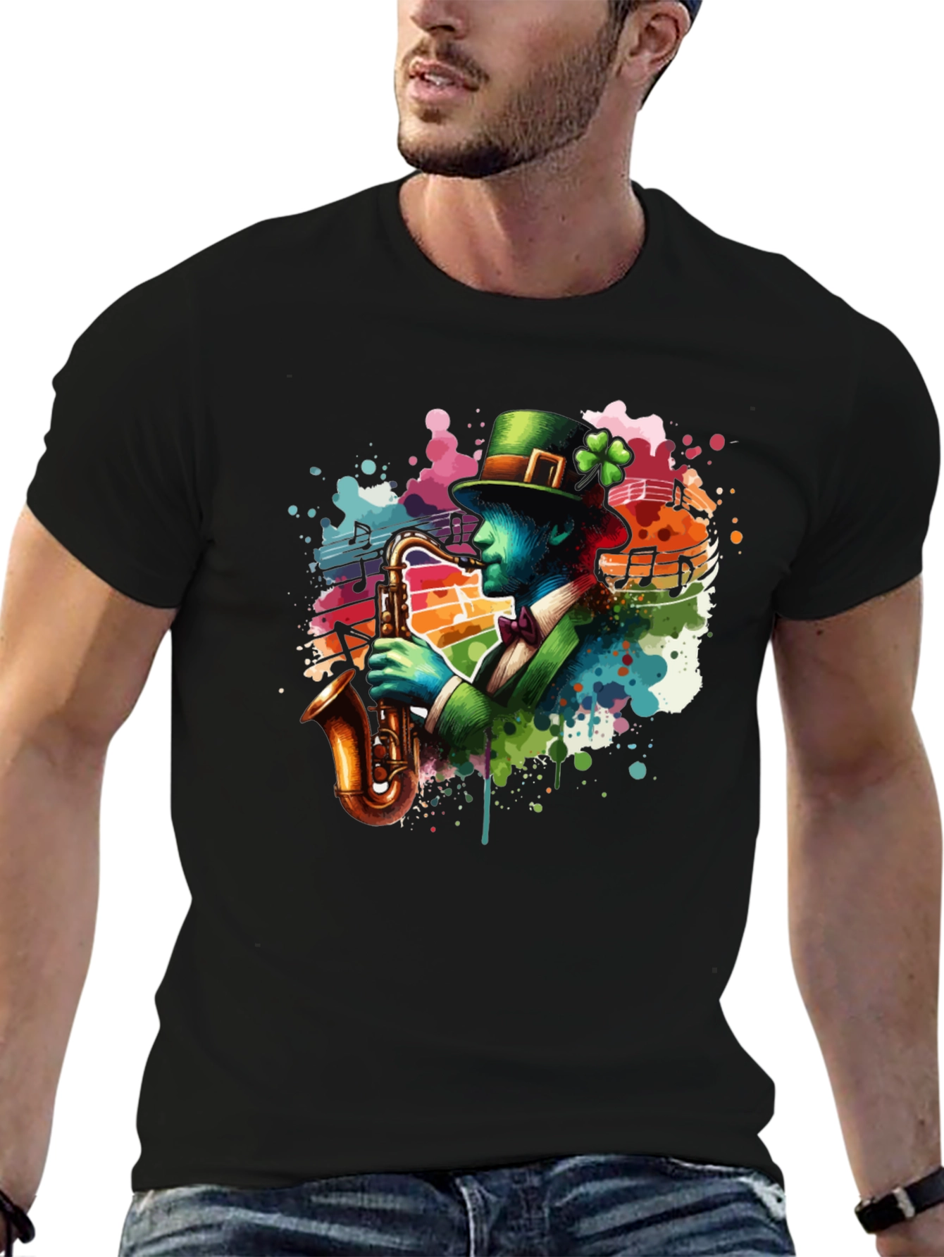St Patricks Day Saxophone T-Shirt