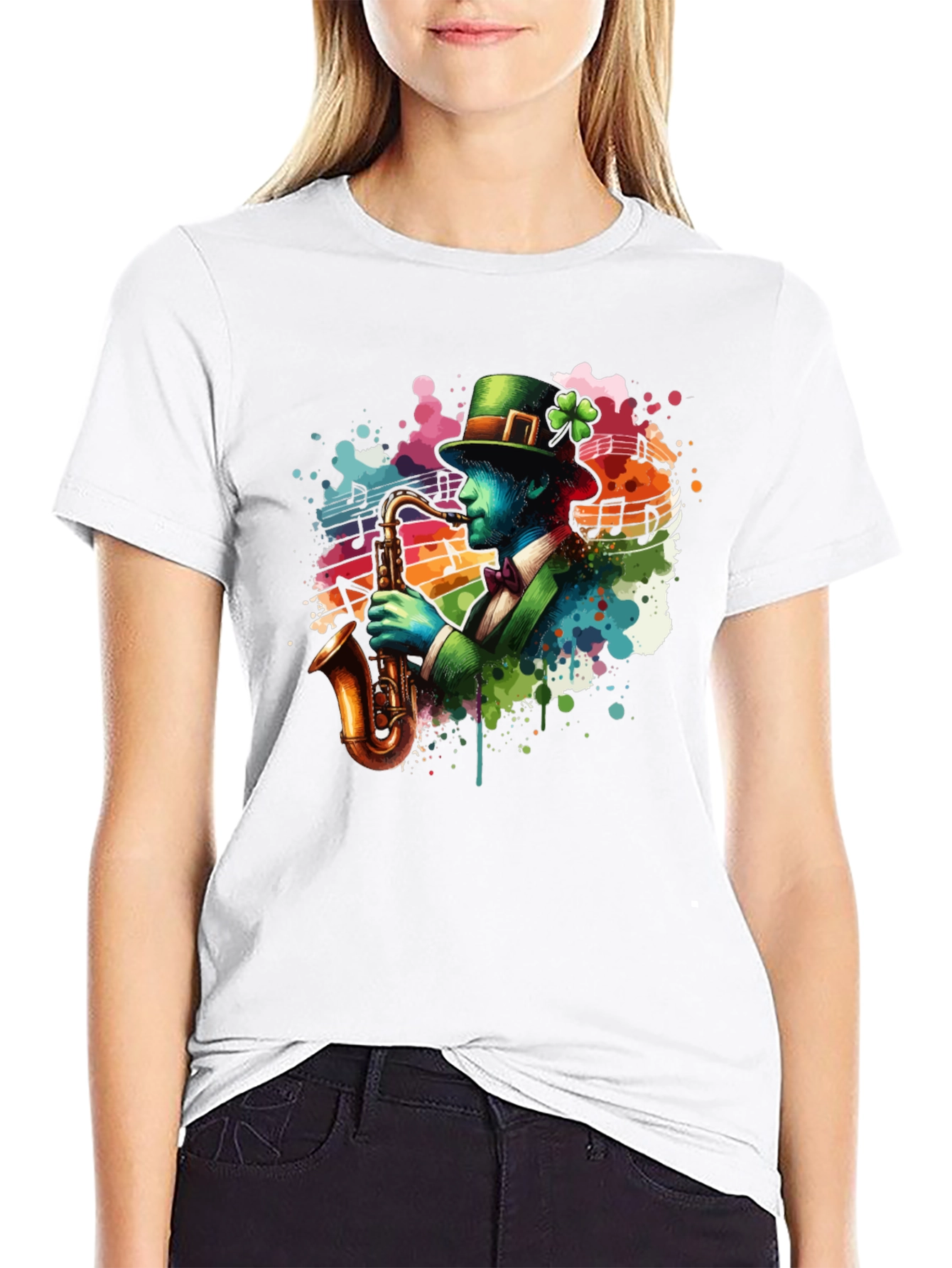St Patricks Day Saxophone T-Shirt