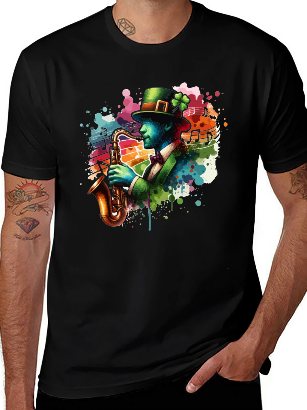 St Patricks Day Saxophone T-Shirt