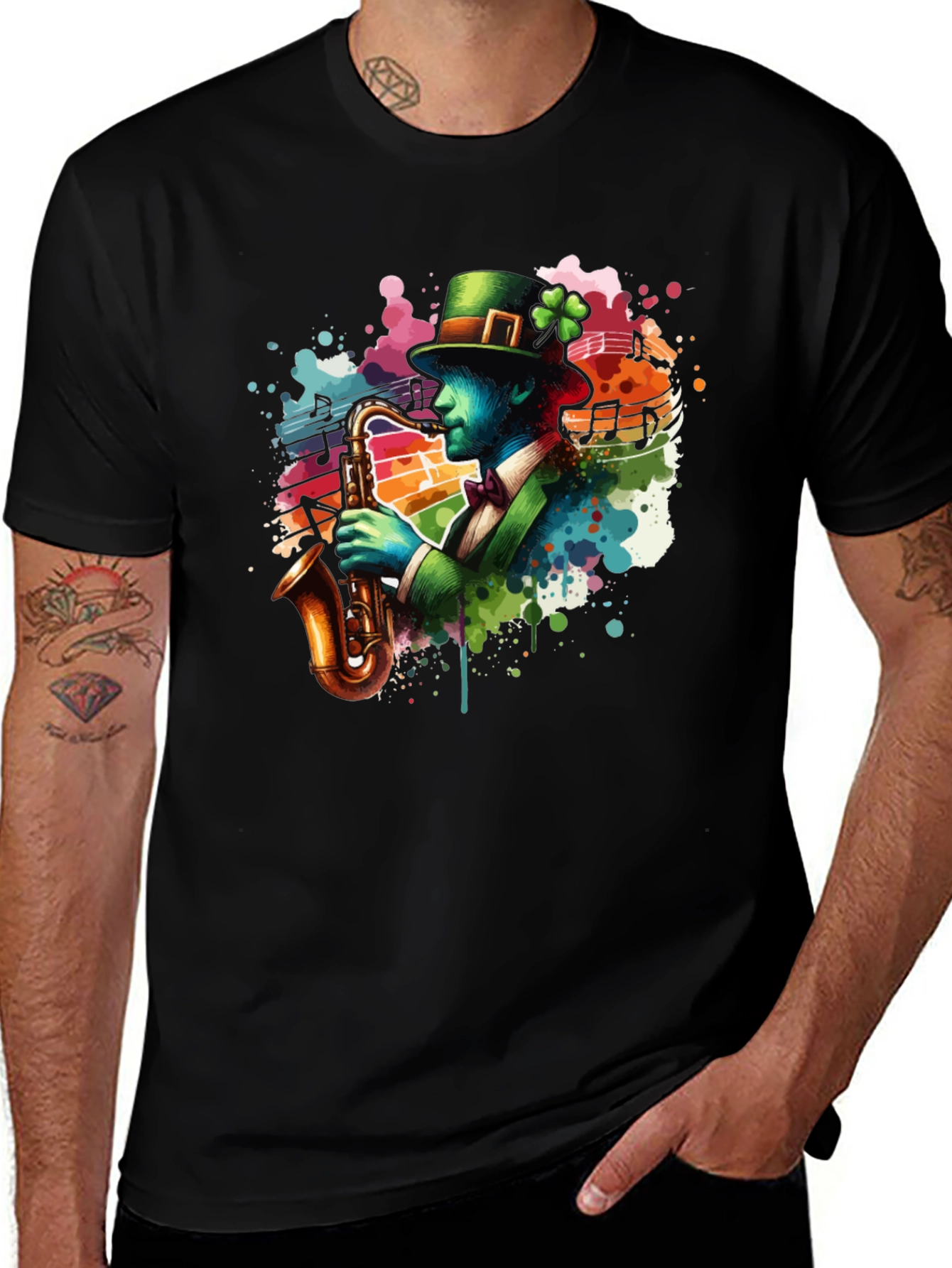 St Patricks Day Saxophone T-Shirt