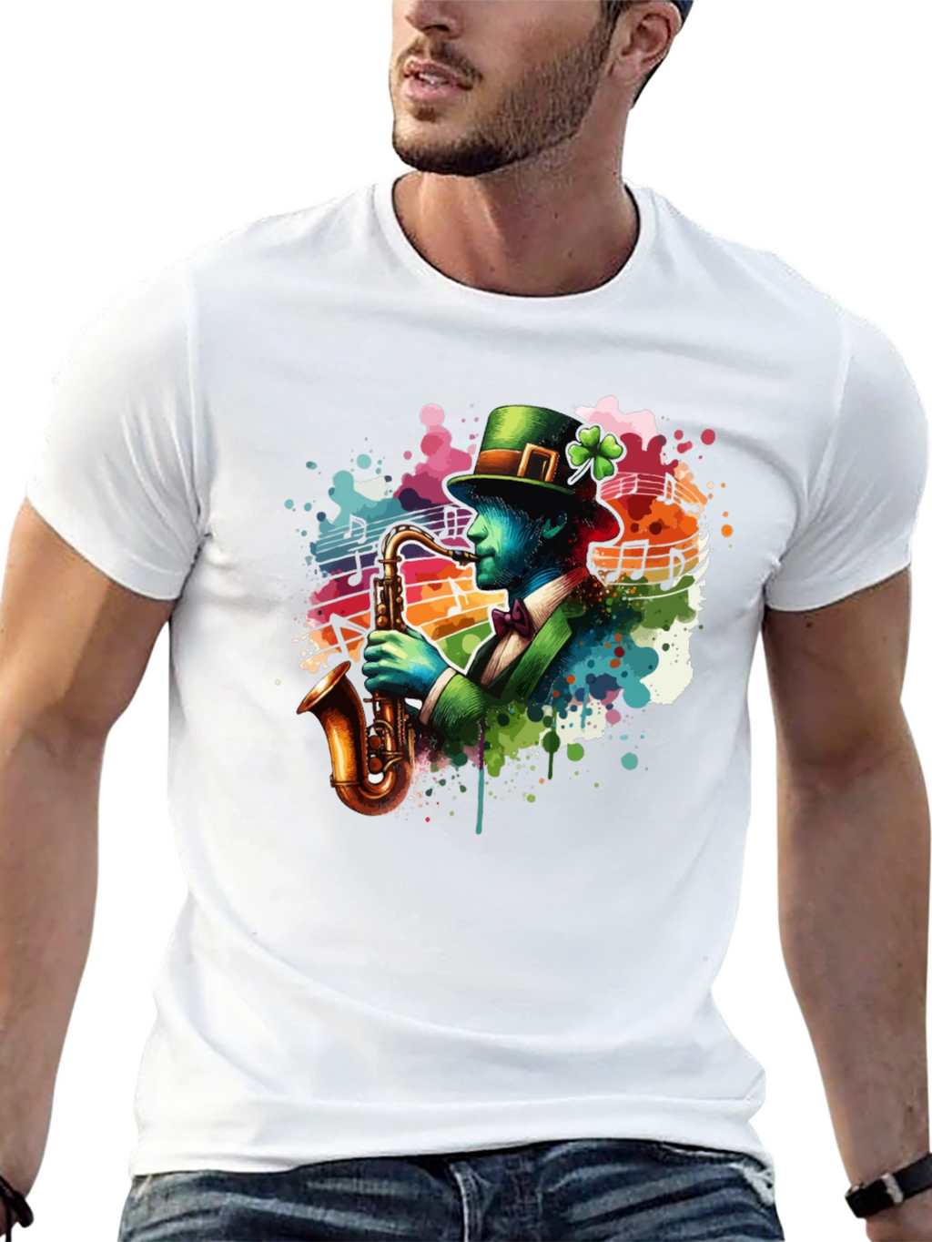 St Patricks Day Saxophone T-Shirt