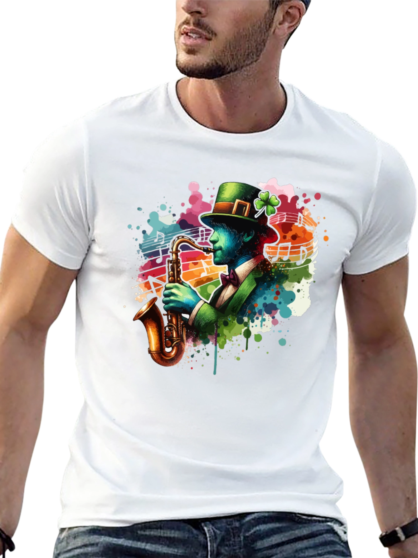 St Patricks Day Saxophone T-Shirt