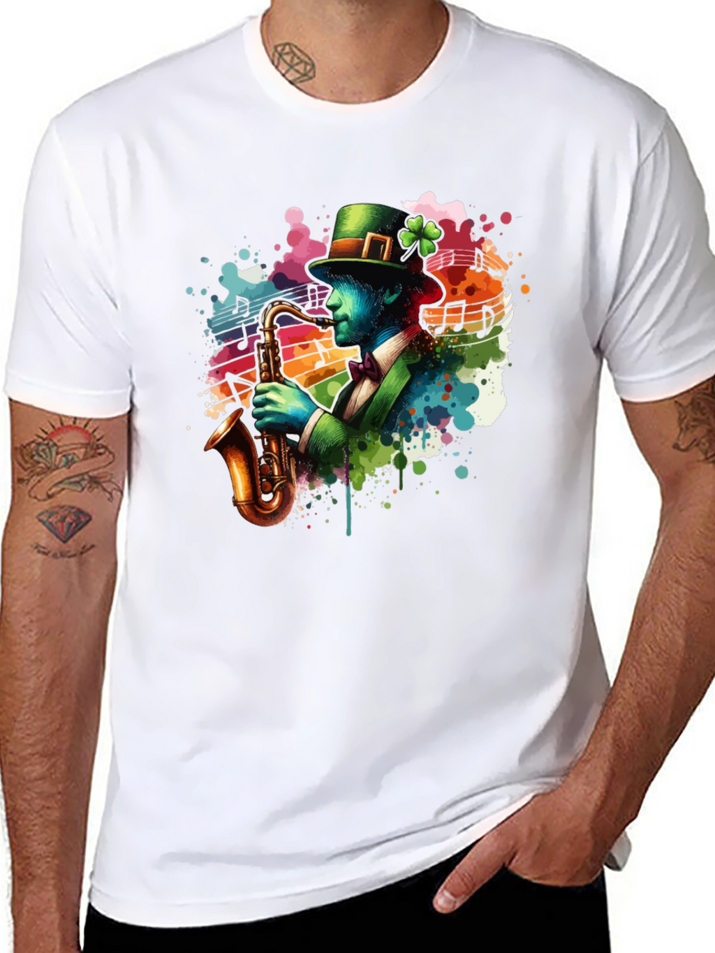 St Patricks Day Saxophone T-Shirt