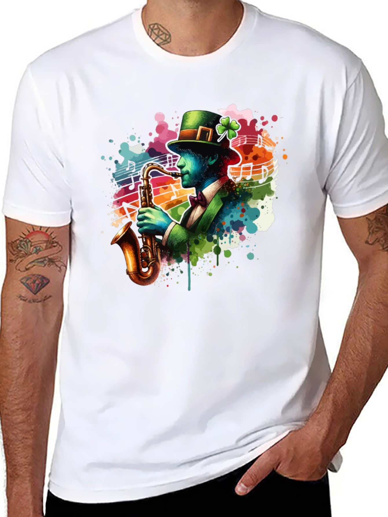 St Patricks Day Saxophone T-Shirt