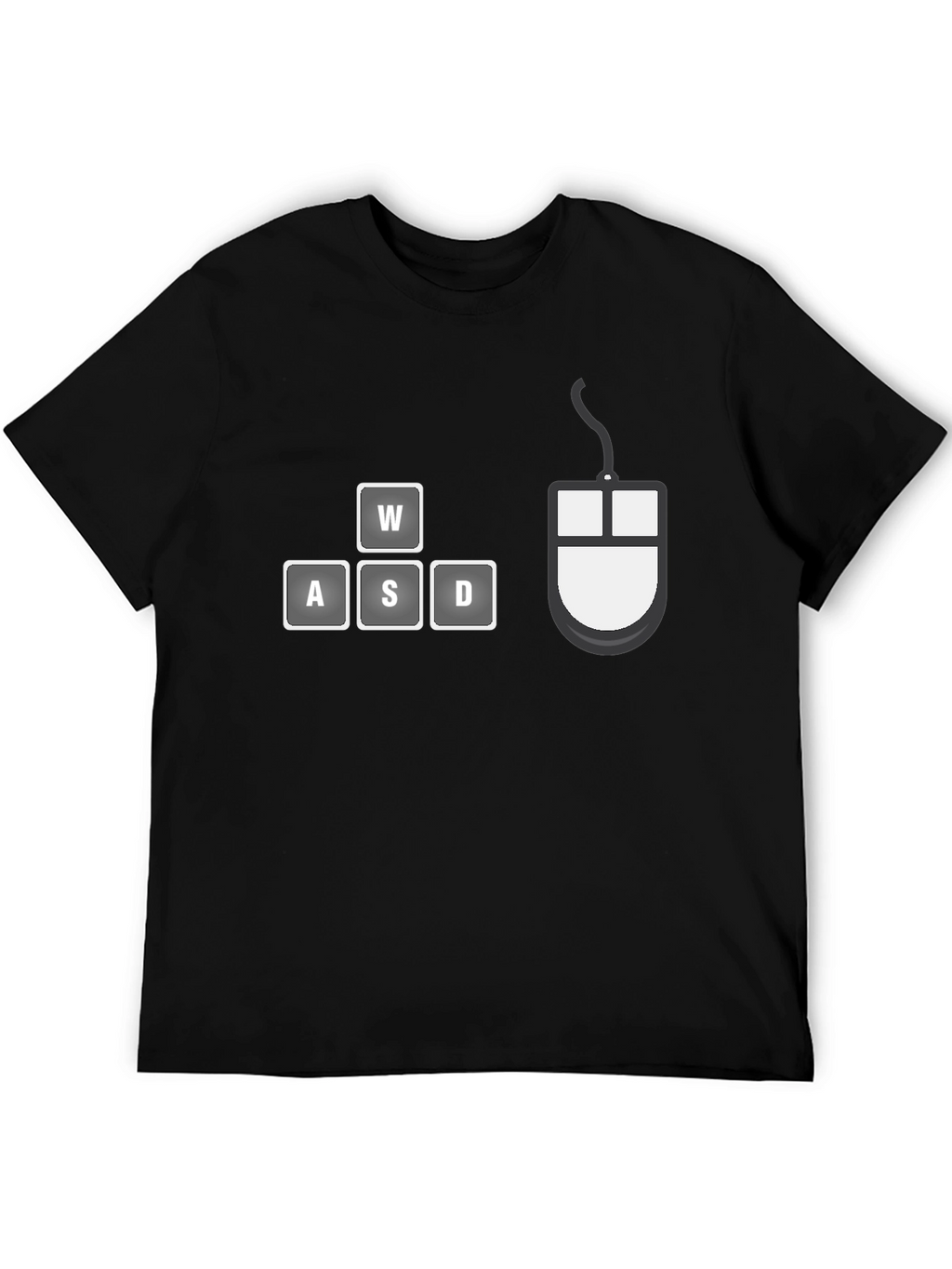 Gamer T-Shirt - WASD Keys & Mouse Design