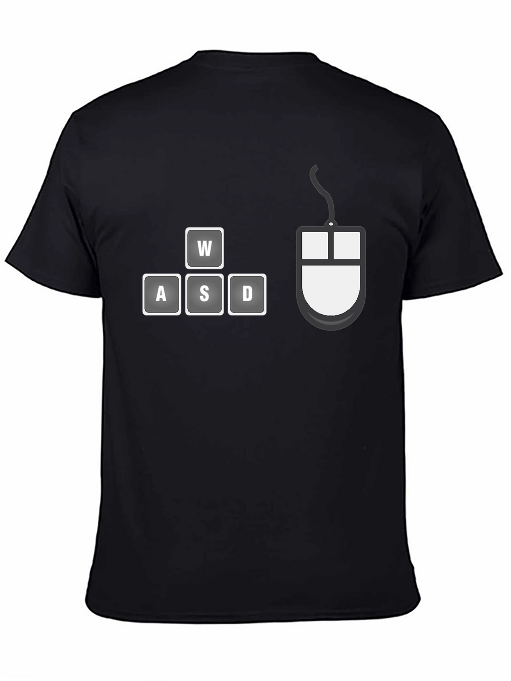 Gamer T-Shirt - WASD Keys & Mouse Design