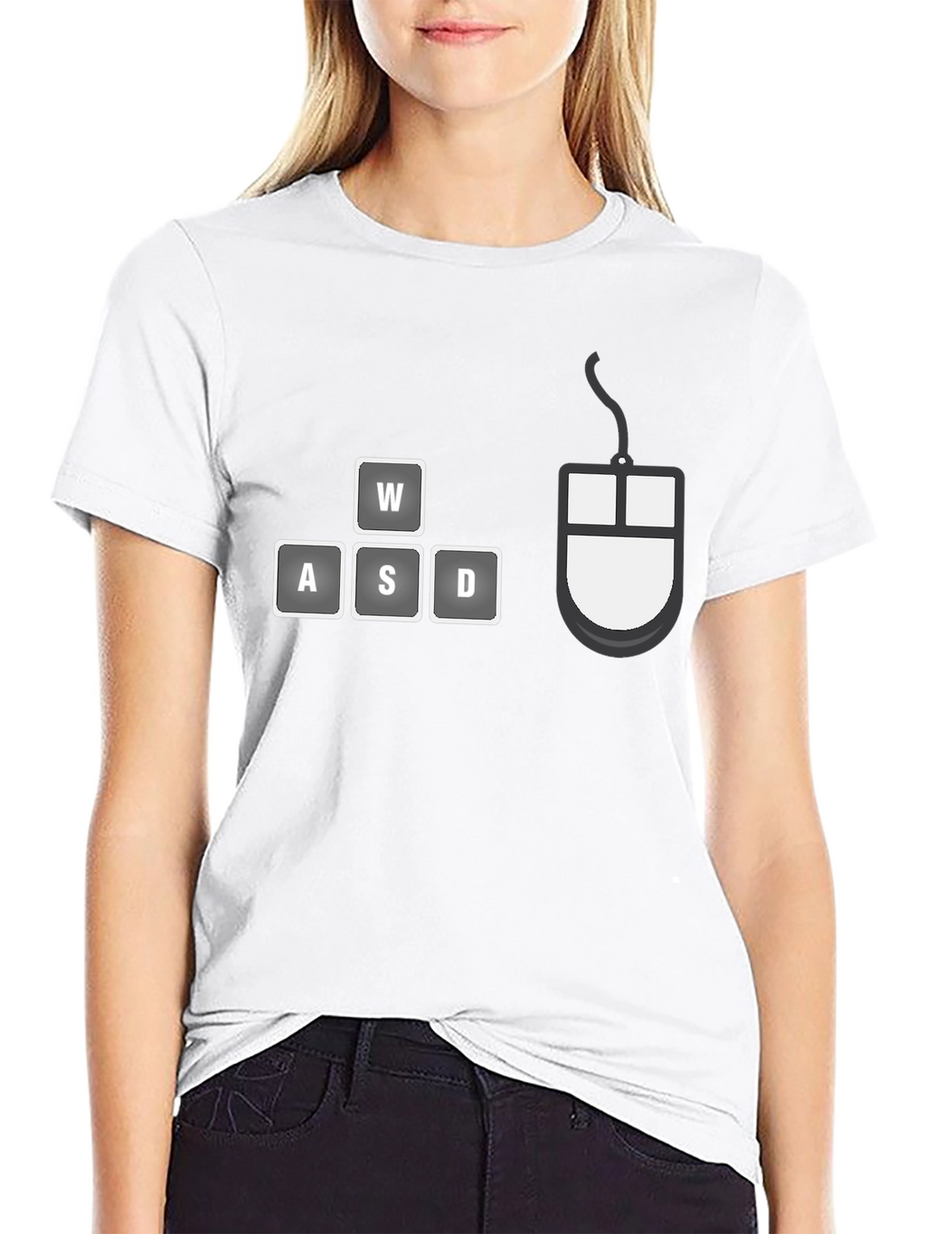 Gamer T-Shirt - WASD Keys & Mouse Design