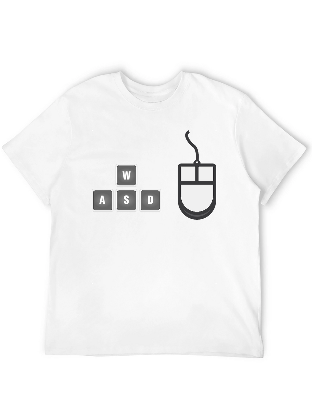 Gamer T-Shirt - WASD Keys & Mouse Design