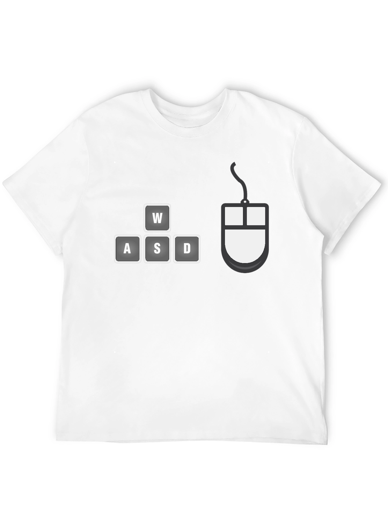 Gamer T-Shirt - WASD Keys & Mouse Design