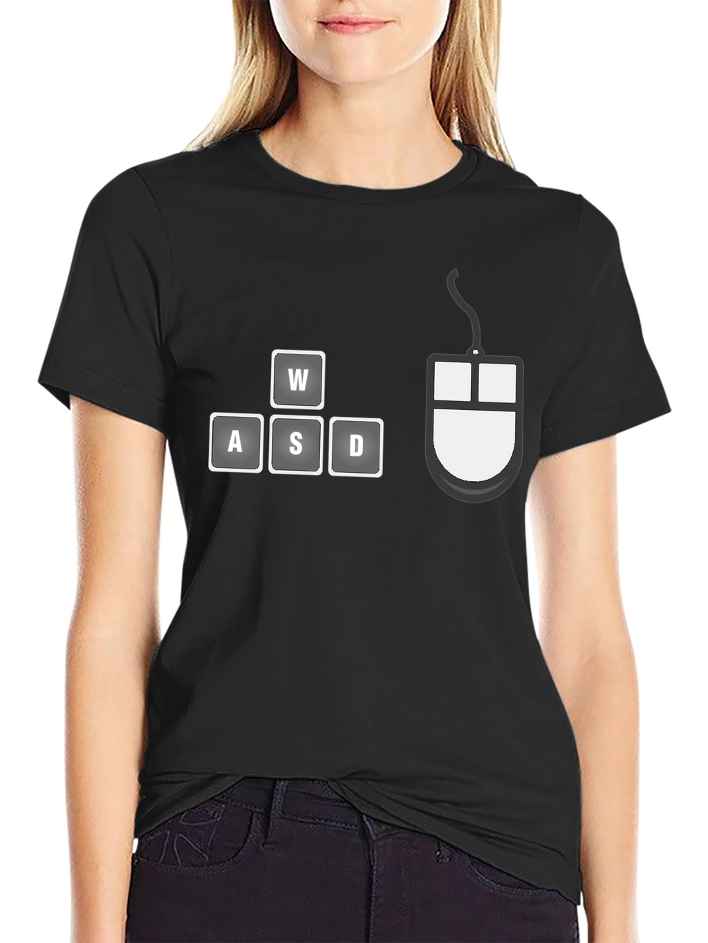 Gamer T-Shirt - WASD Keys & Mouse Design
