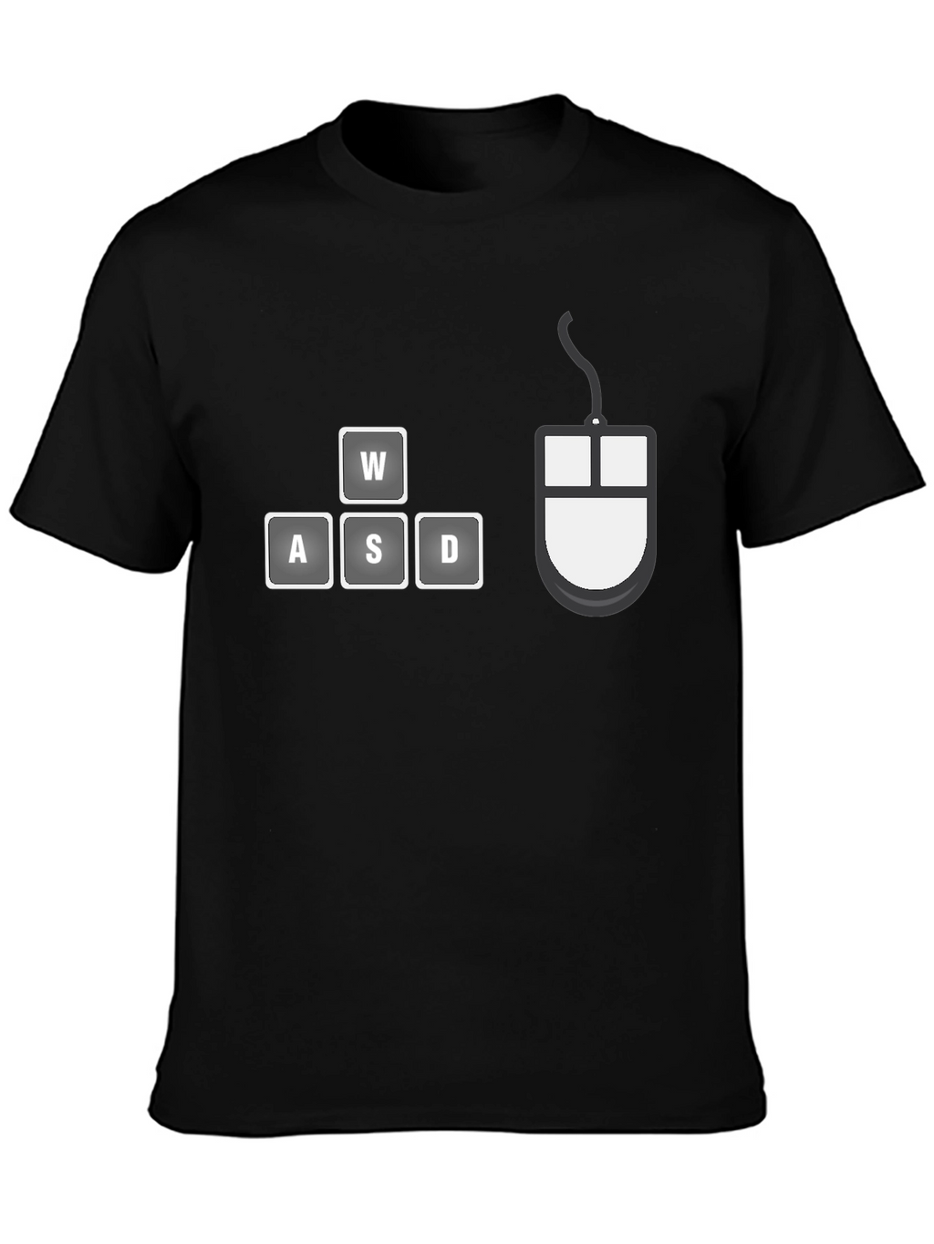 Gamer T-Shirt - WASD Keys & Mouse Design
