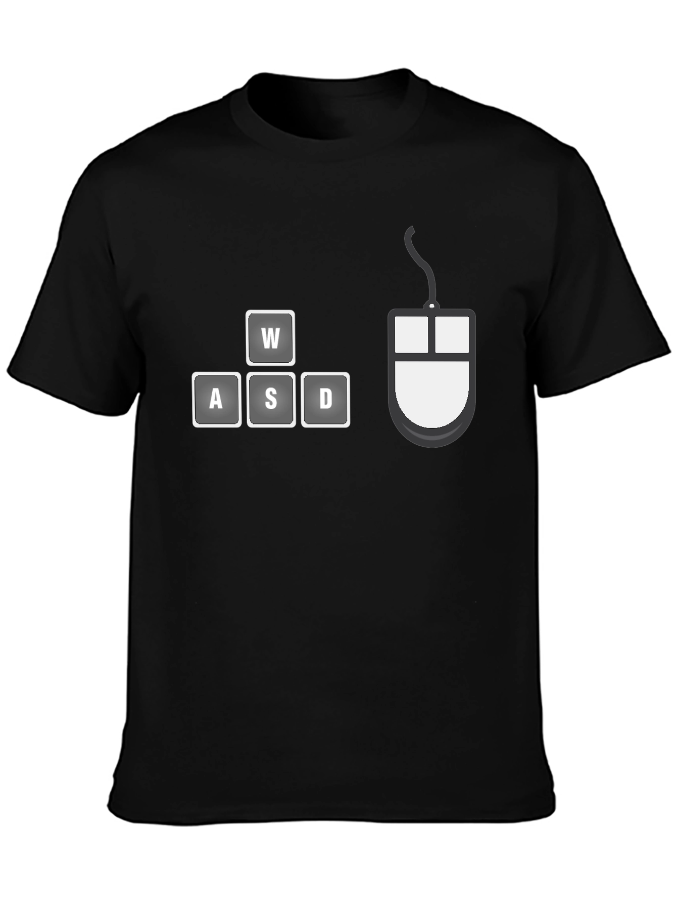Gamer T-Shirt - WASD Keys & Mouse Design