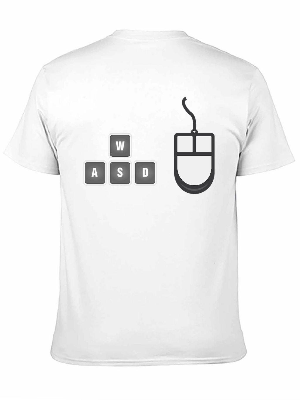 Gamer T-Shirt - WASD Keys & Mouse Design