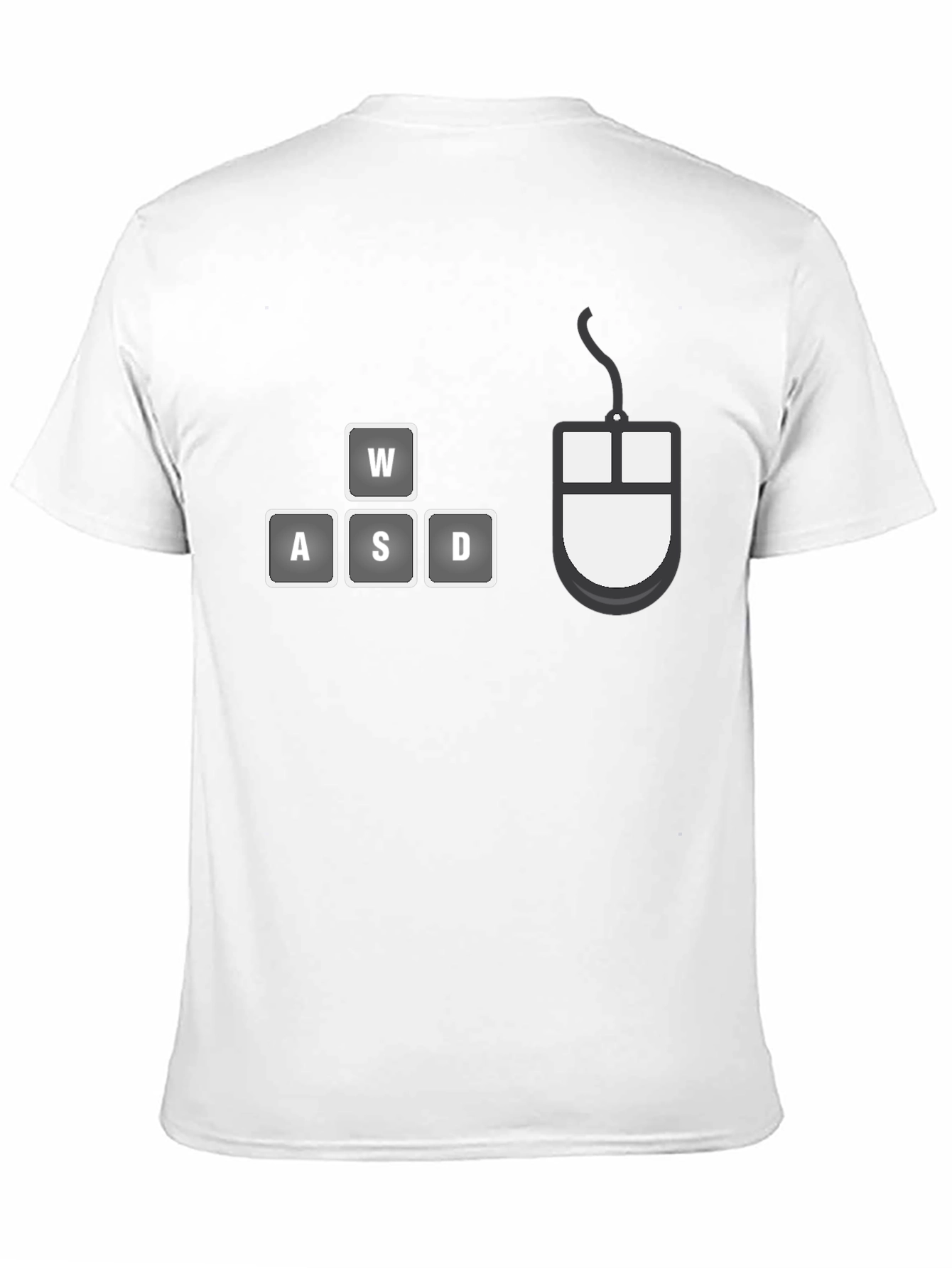 Gamer T-Shirt - WASD Keys & Mouse Design