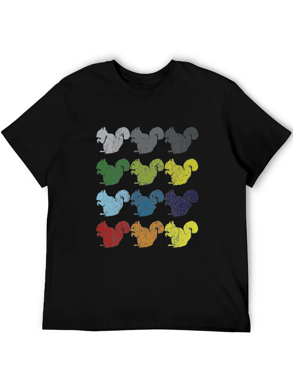 Colorful Squirrel Pattern T-Shirt