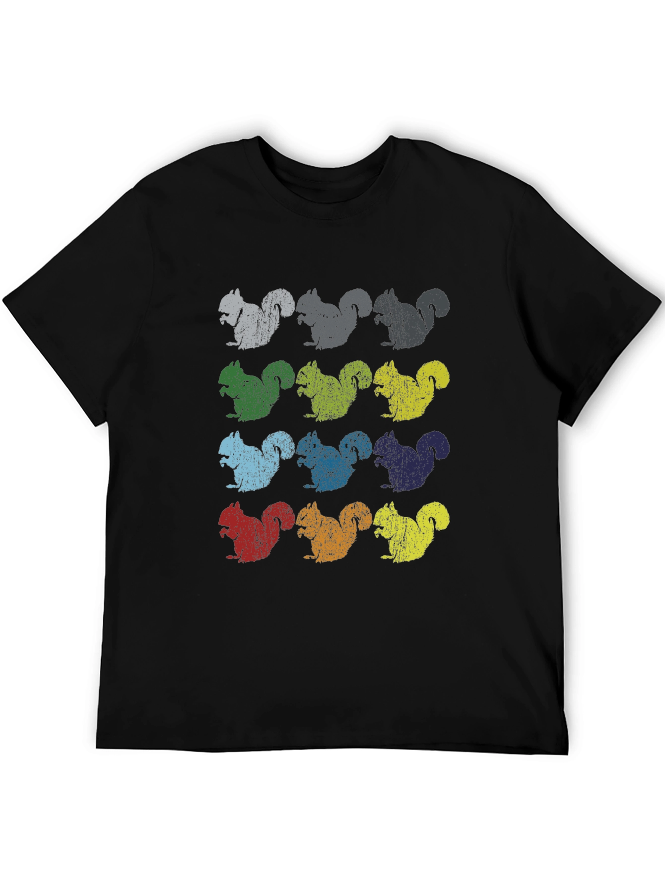 Colorful Squirrel Pattern T-Shirt
